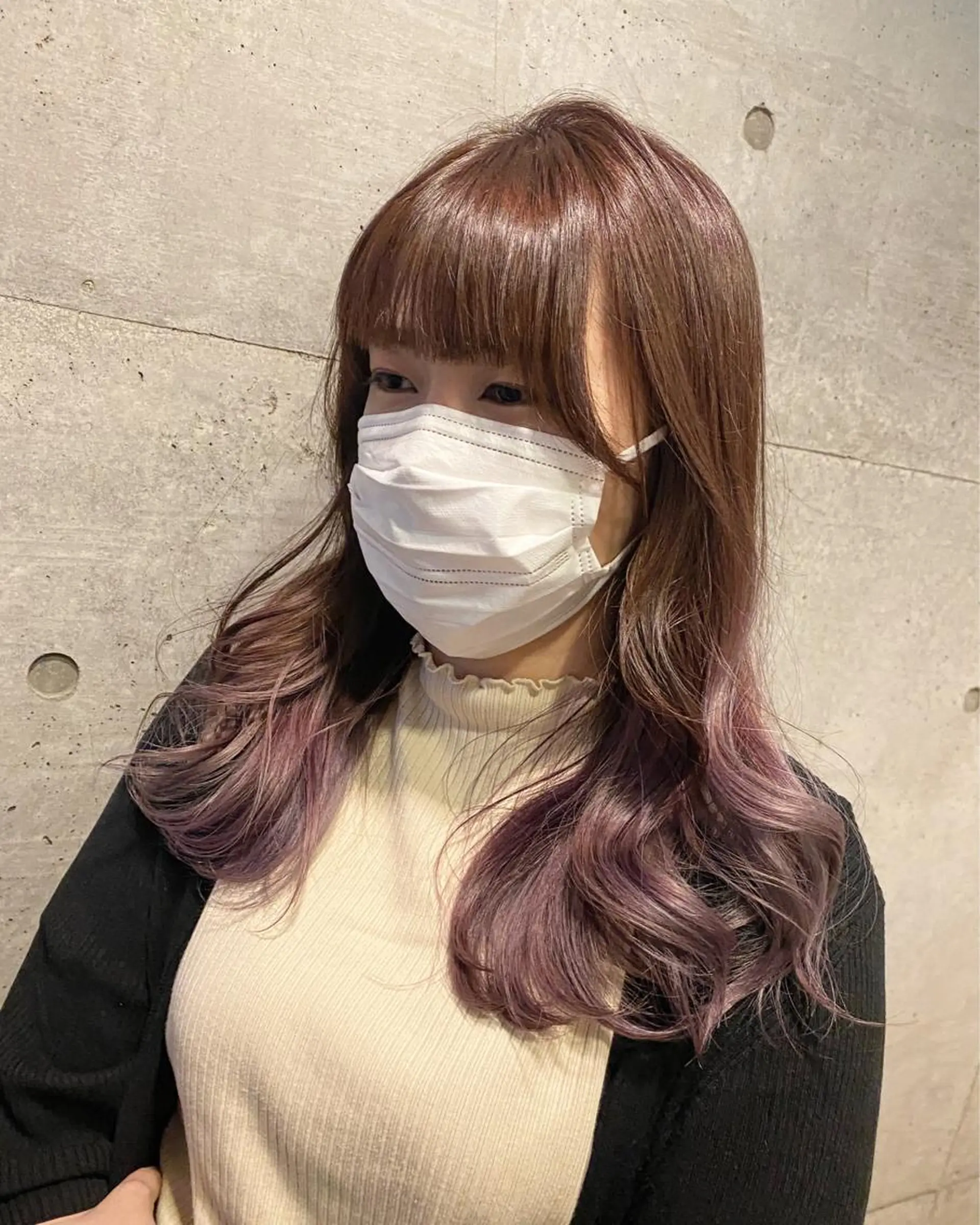 ロング カラー ブリーチ カット ヘアカラー トリートメント 後藤紗英/髪質改善 /オリーブベージュのヘアスタイル