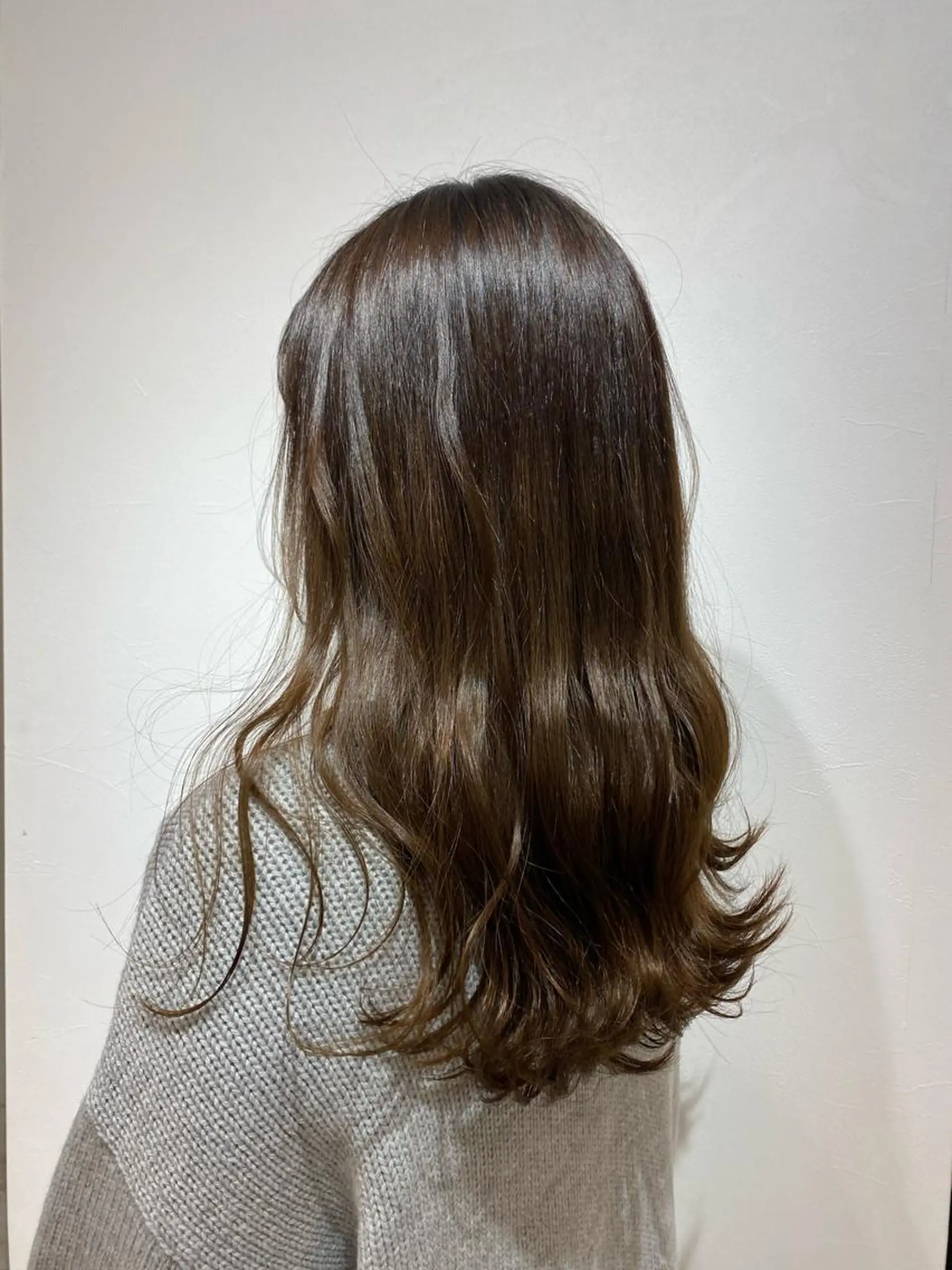 セミロング カラー ブリーチなしWカラー /酸性ストレート河本のヘアスタイル