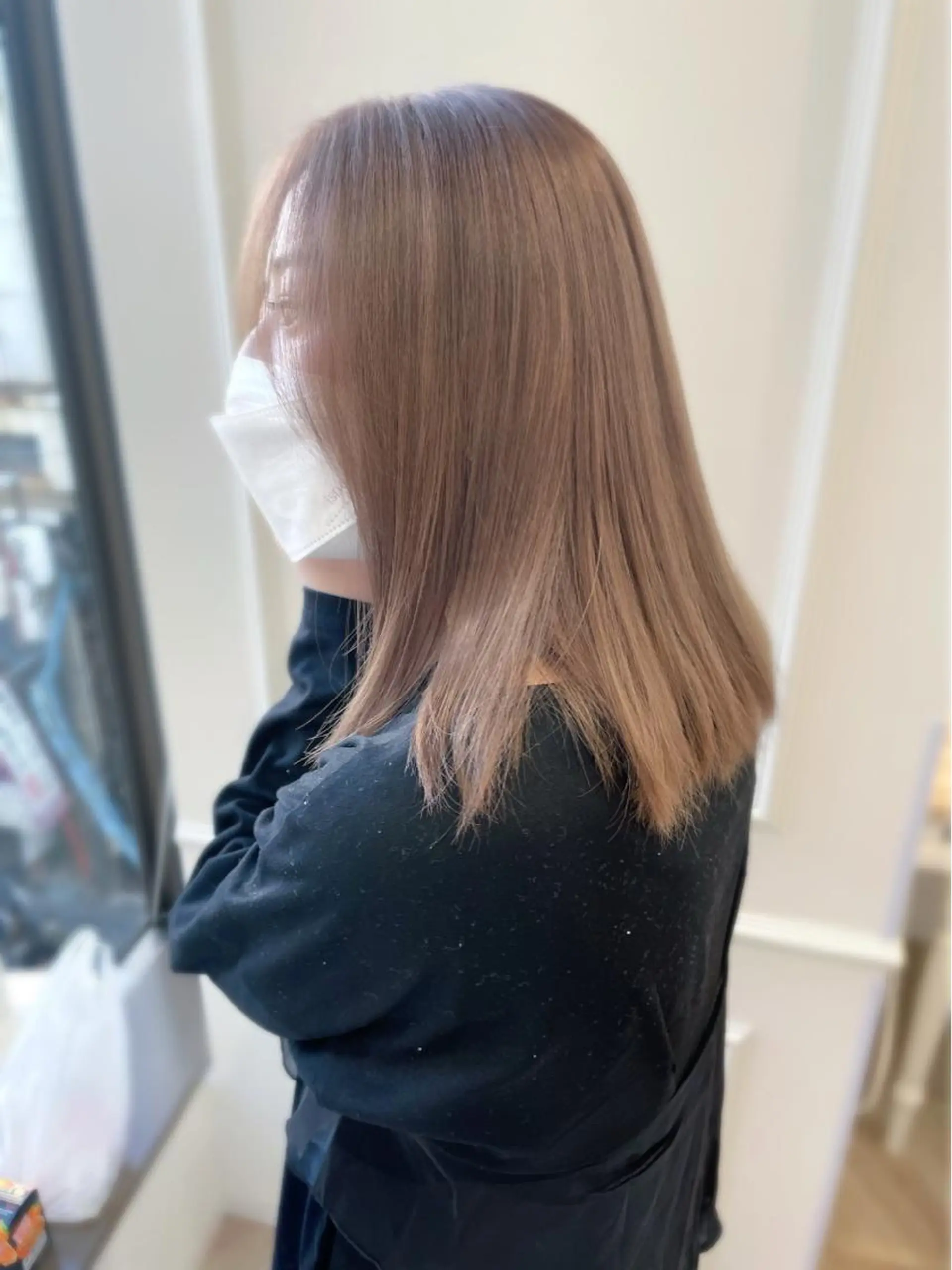 ミディアム カラー 韓国レイヤーカット/ ダブルカラーのヘアスタイル