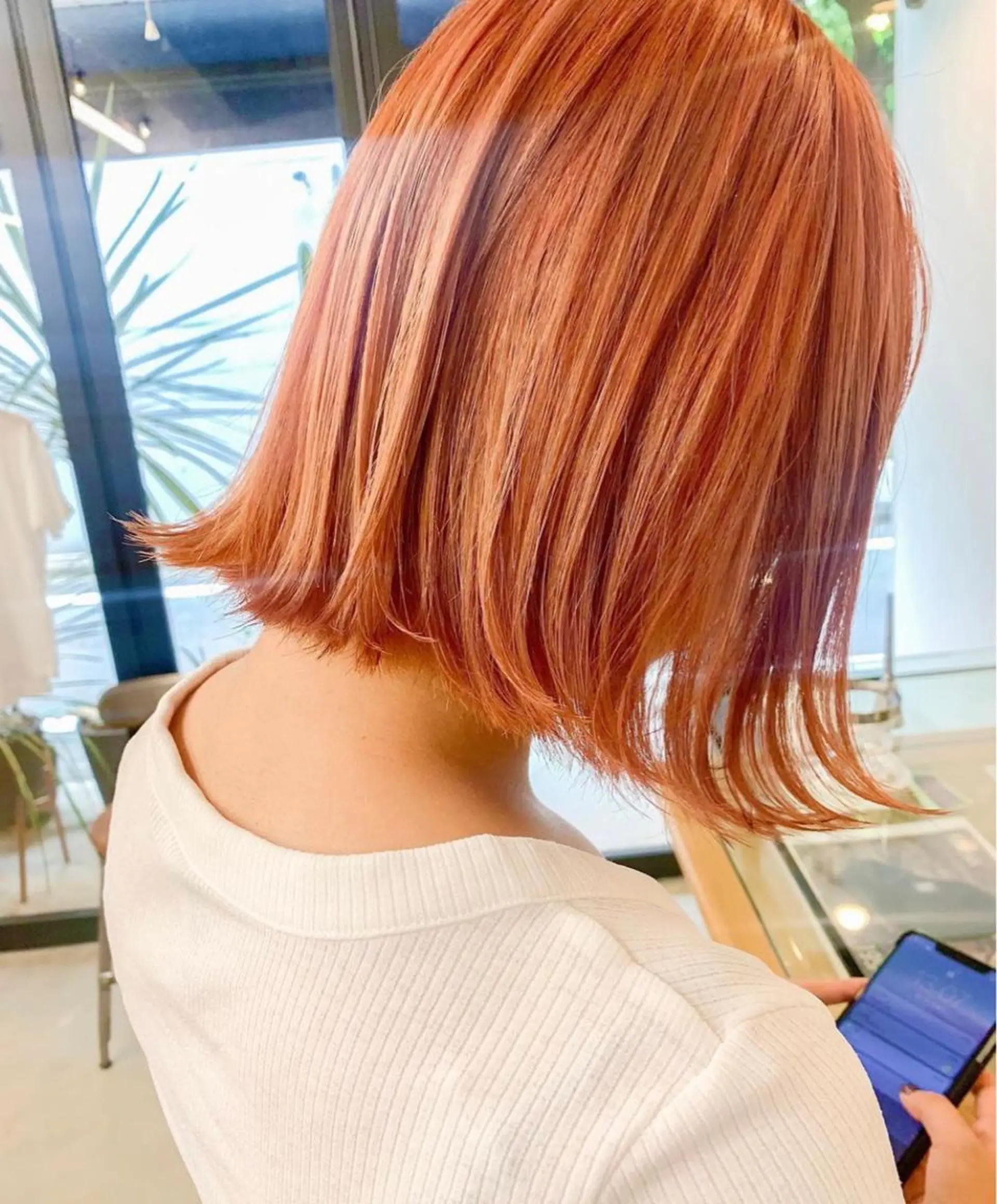 ミディアム カラー オレンジ ハイトーン/ MANA♡のヘアスタイル