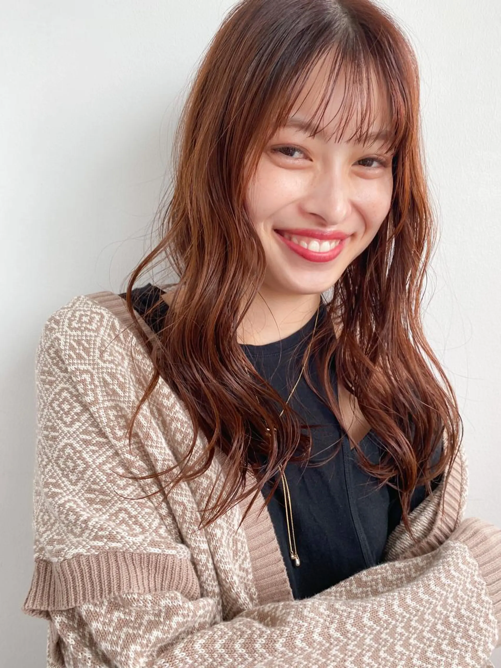 セミロング カラー 🌼透明感艶カラー オリーブ🌼河村咲のヘアスタイル