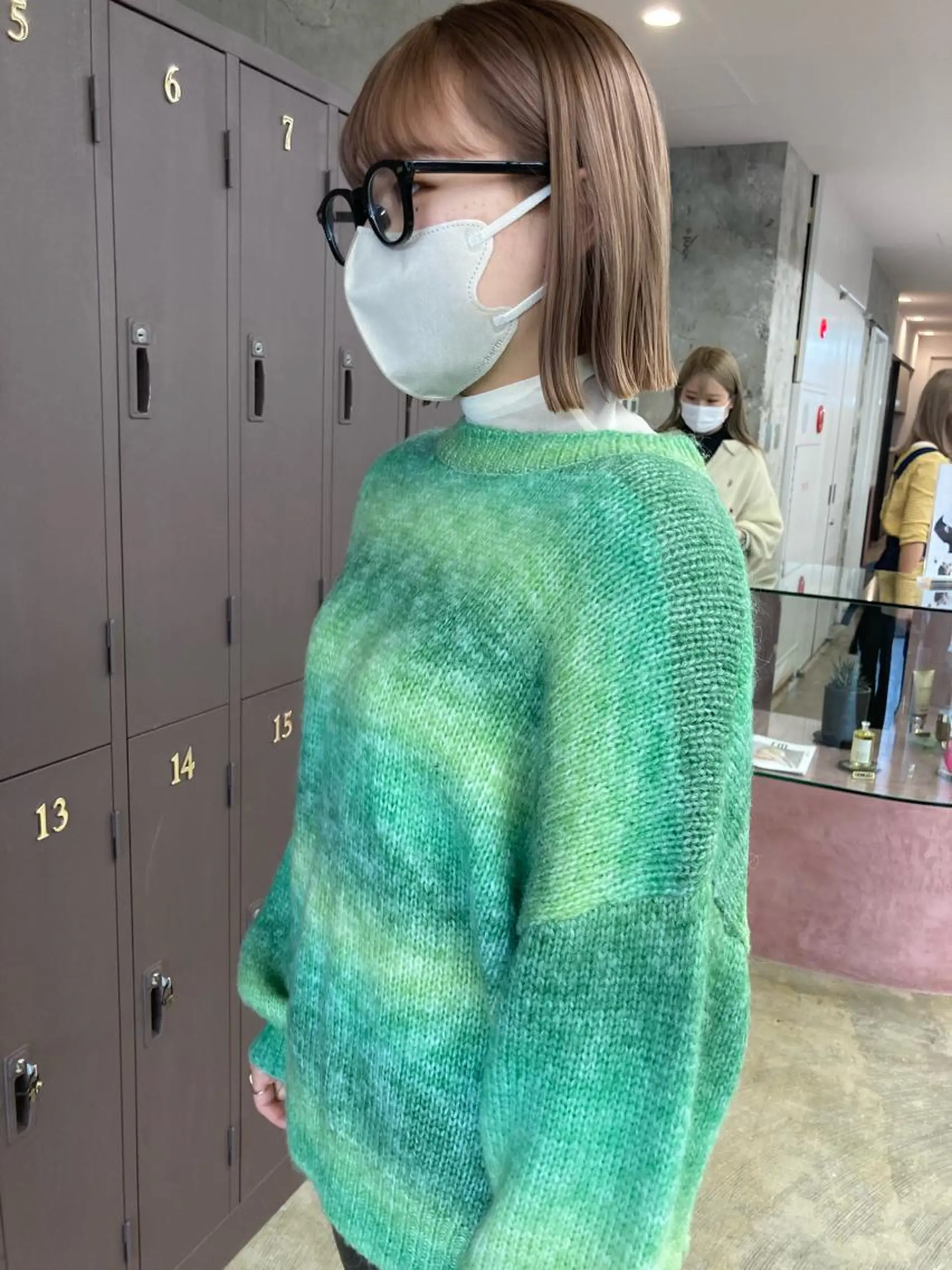 ミディアム カラー ブリーチ カット ヘアカラー トリートメント 小木曽智美 /ボブ/ショートのヘアスタイル