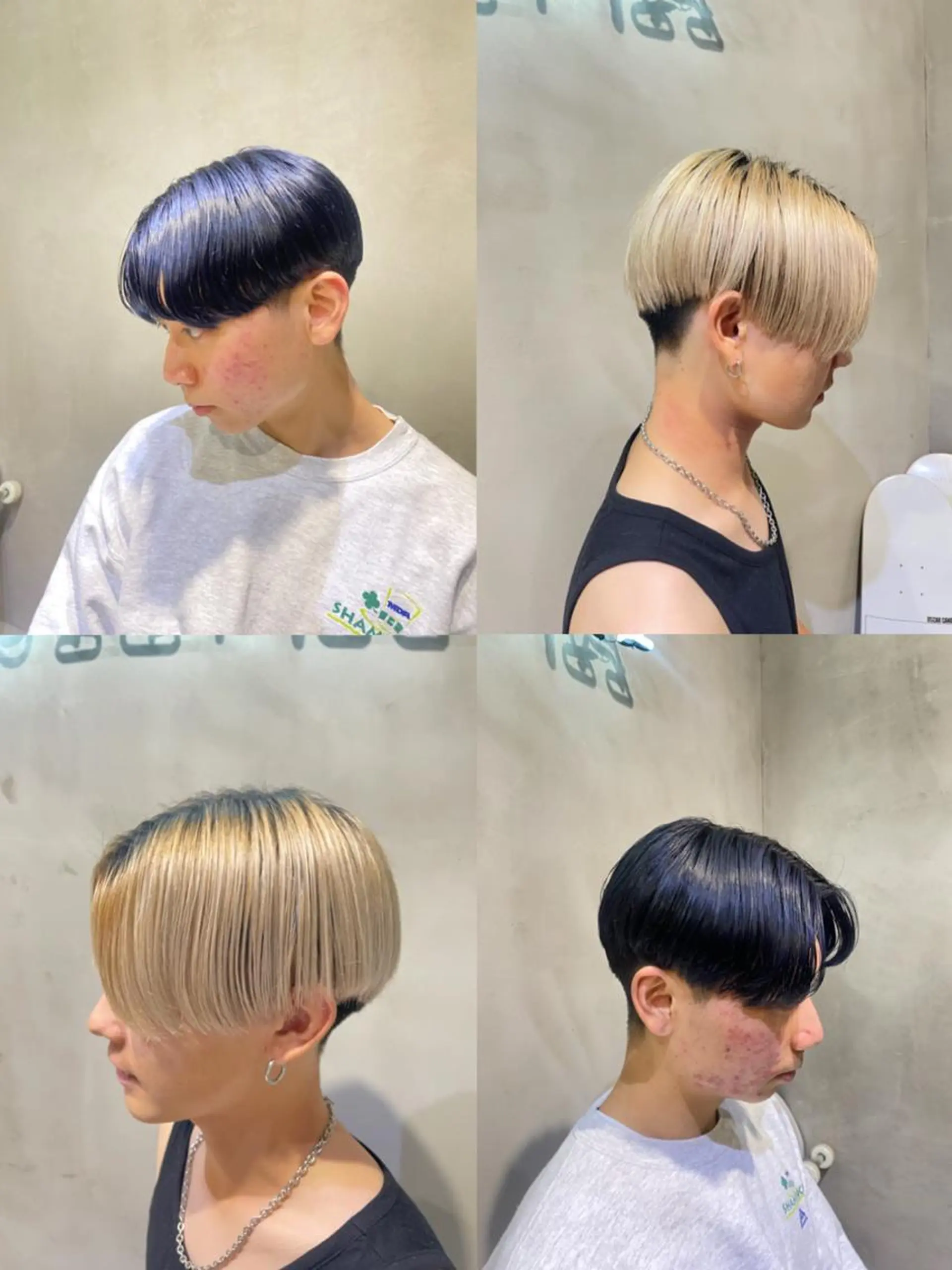 メンズ センターパート メンズハイトーン カット ヘアカラー トリートメント ✨メンズスタイル✨ Daiのヘアスタイル