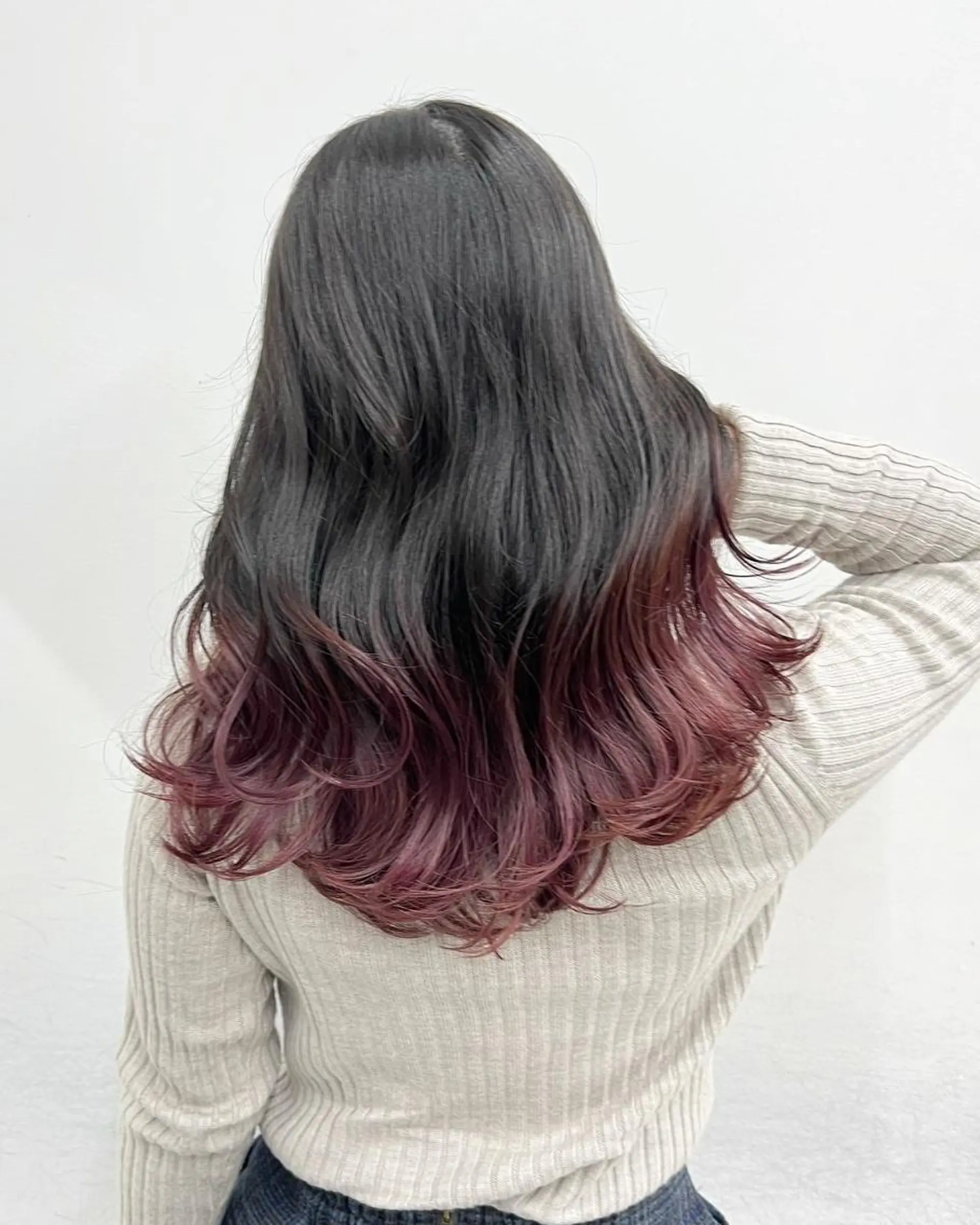 ロング ハイライト 髪質改善 レイヤーカット 縮毛矯正 トリートメント 【公式】amble luxe池袋東口🩷のヘアスタイル