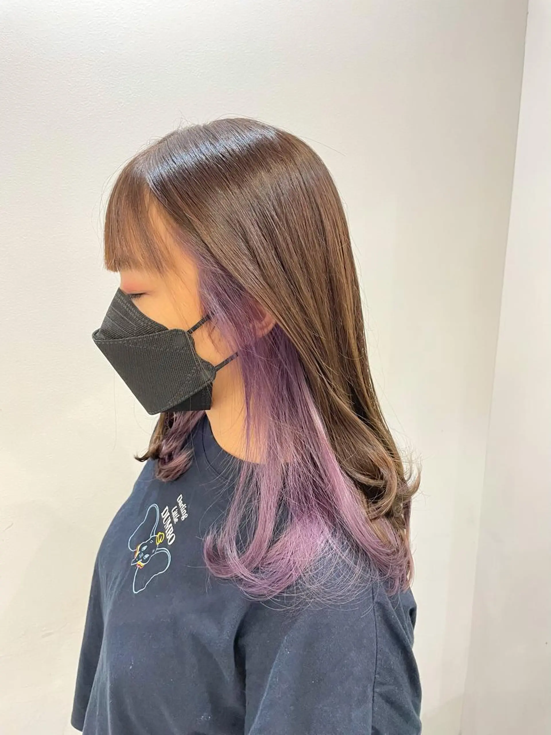 セミロング カラー ヘアカラー トリートメント 横山 奈央のヘアスタイル