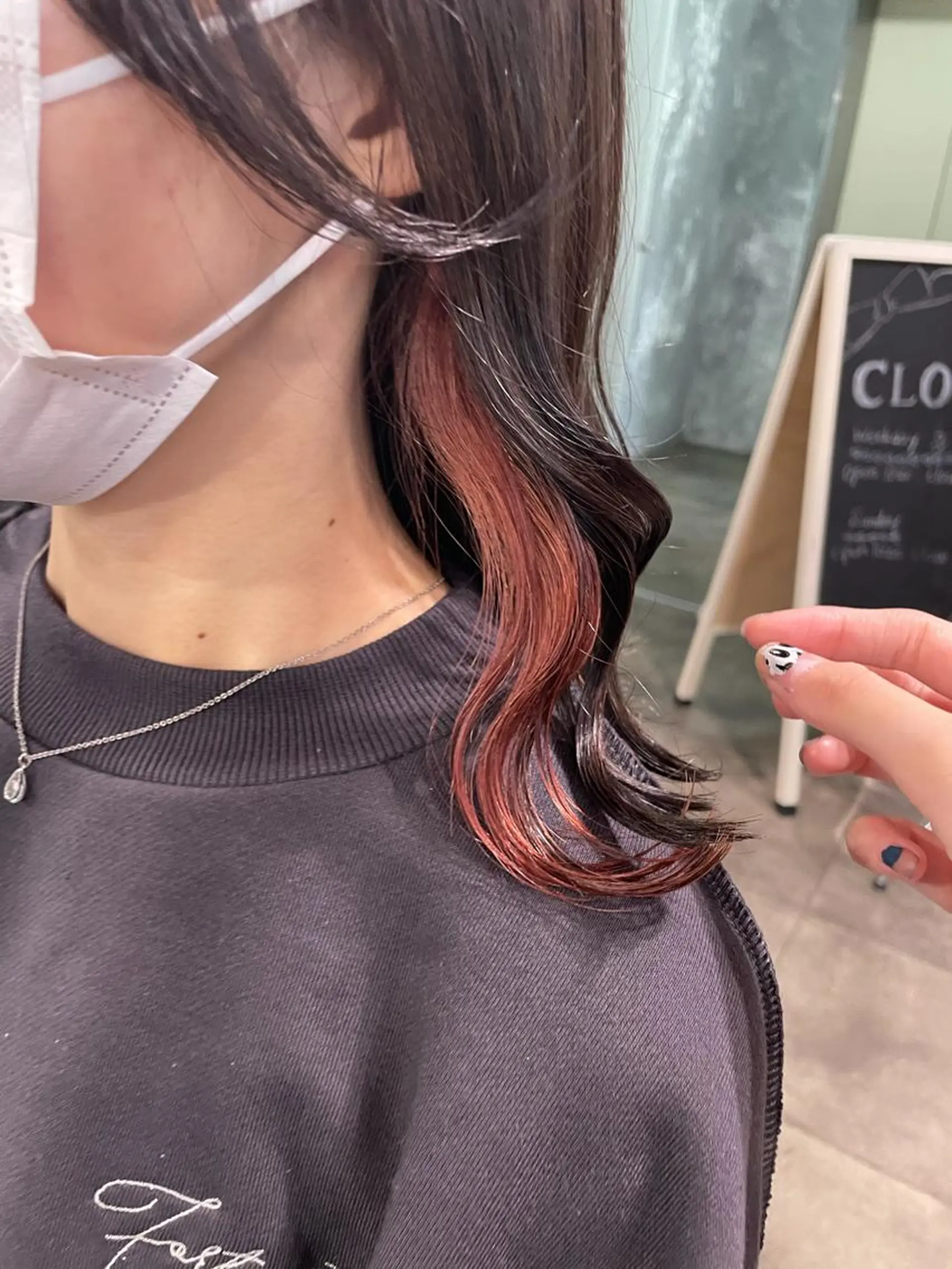 ミディアム カラー パーマ ヘアアレンジ メンズ キッズ ネイル マツエク・マツパ 透明感カラー・レイヤ ー🎀amika🎀のヘアスタイル