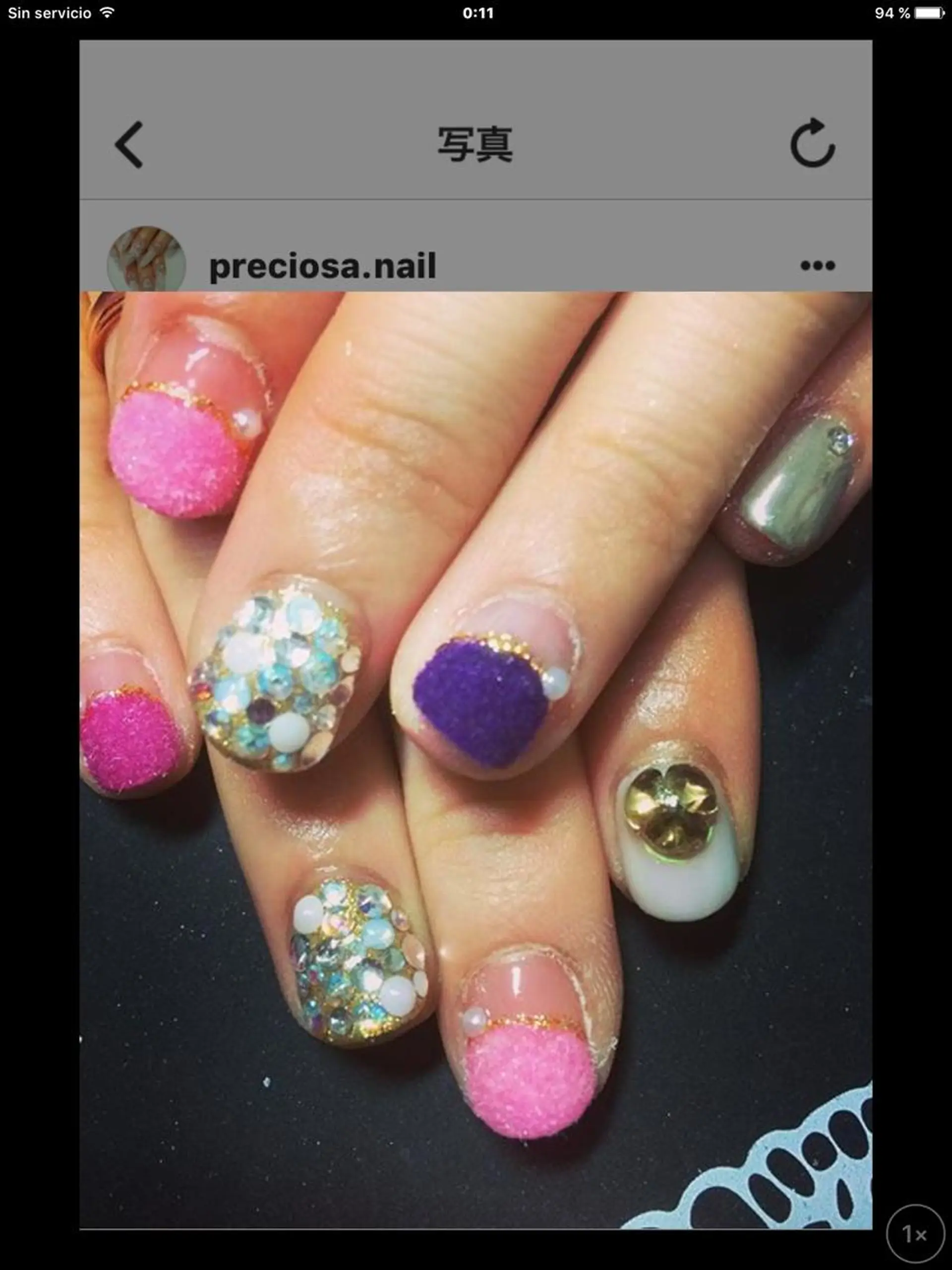ショート ネイル ミラーネイル preciosa.nail所属・久場 晴美のネイルデザイン
