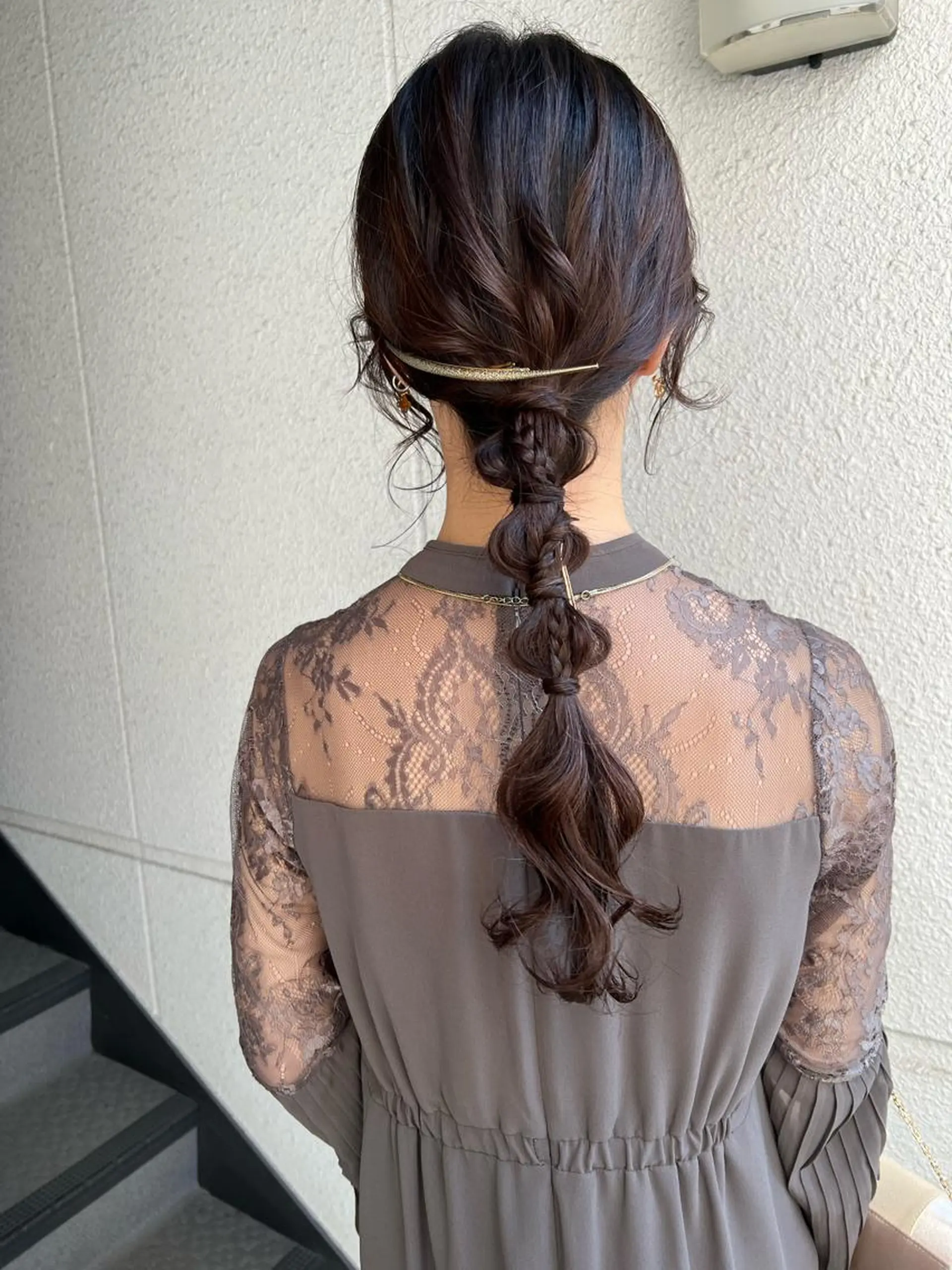 ロング ヘアアレンジ 玉ねぎヘアー ヘアセット カラーパティシエ facce🌼ikoのヘアスタイル