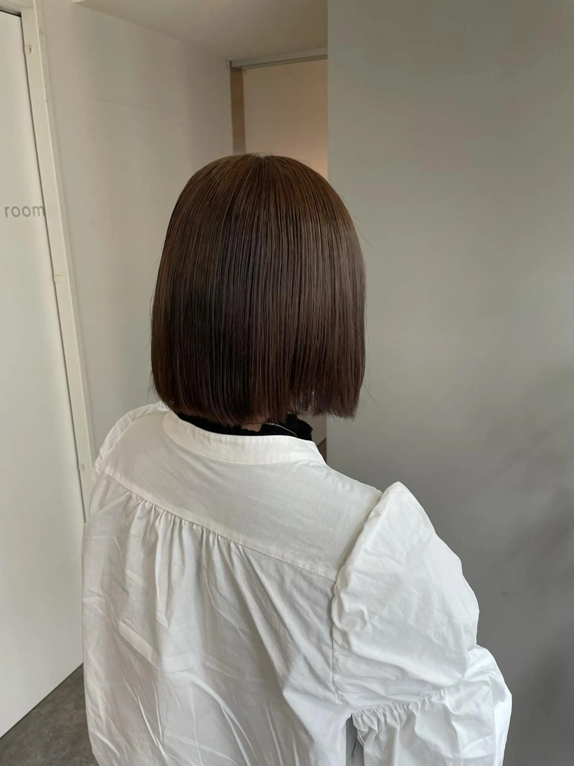 ショート チョコレートブラウン ヘアカラー soyon心斎橋所属・♡透明感/艶カラー/ M a I ♡のヘアスタイル