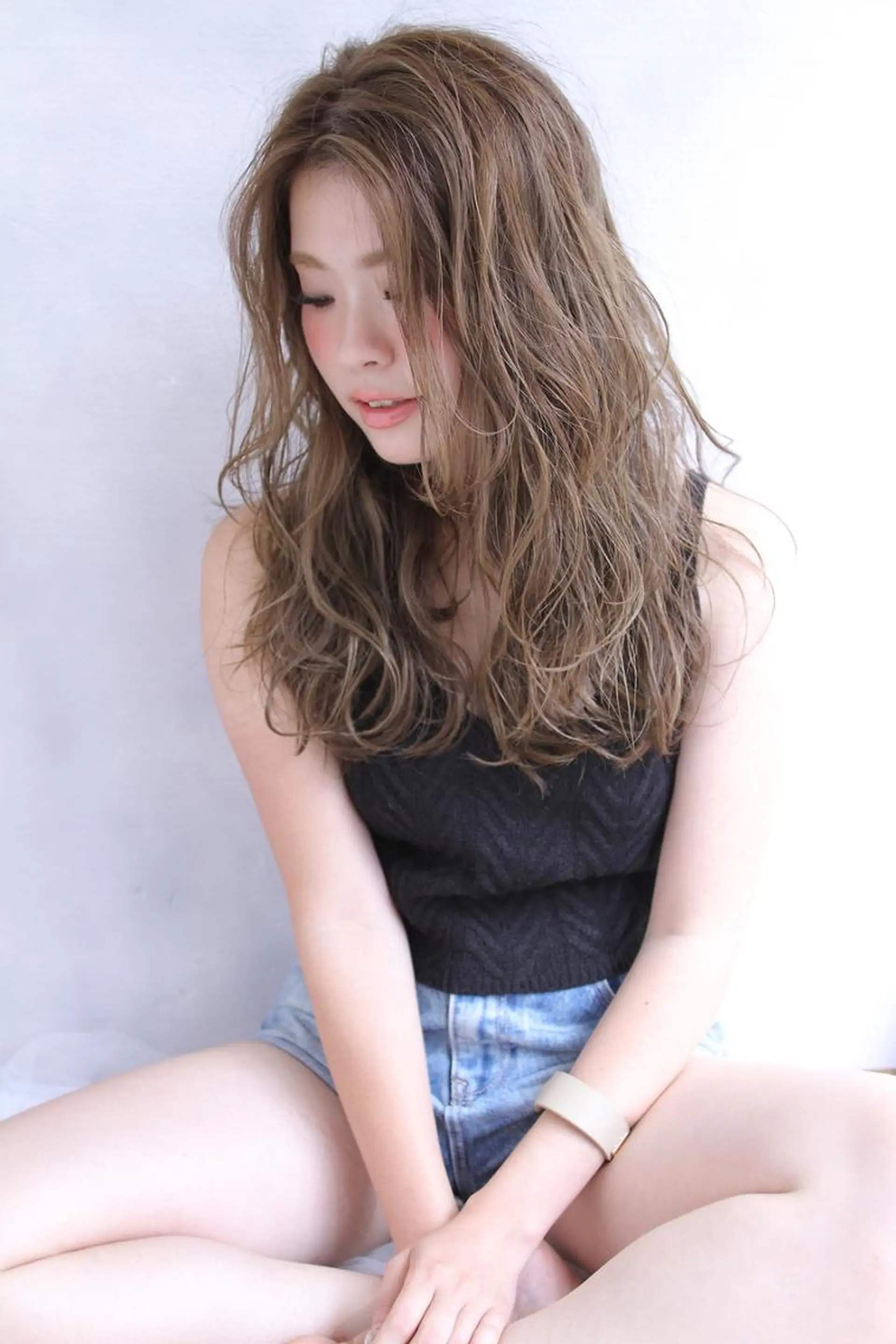 ミディアム 韓国メンズヘア　ミル クティボブ　足立佳代のヘアスタイル