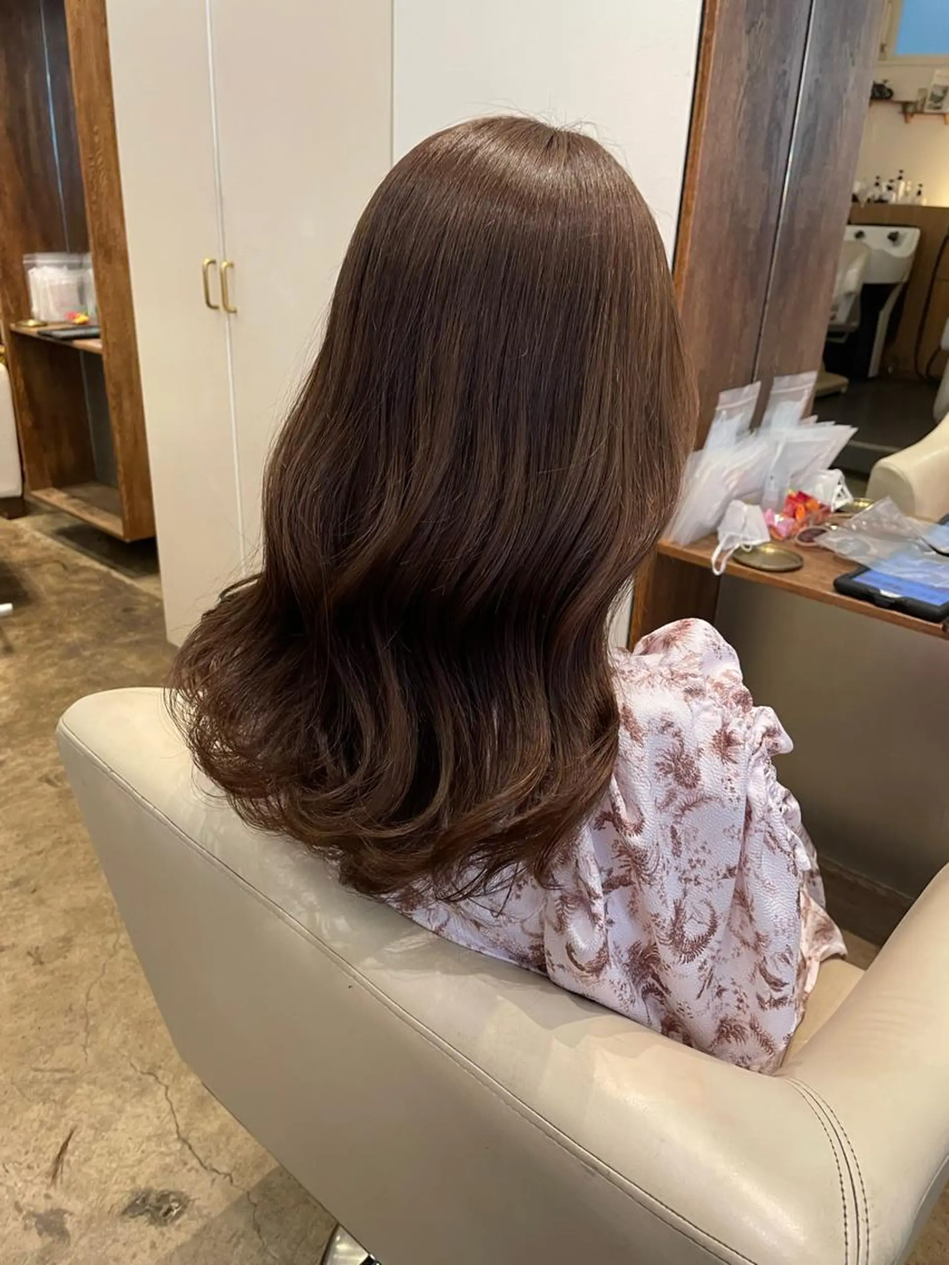 ロング カラー カット ヘアカラー トリートメント 【完全個室】髪質改善 暖色カラー/山崎唯奈のヘアスタイル