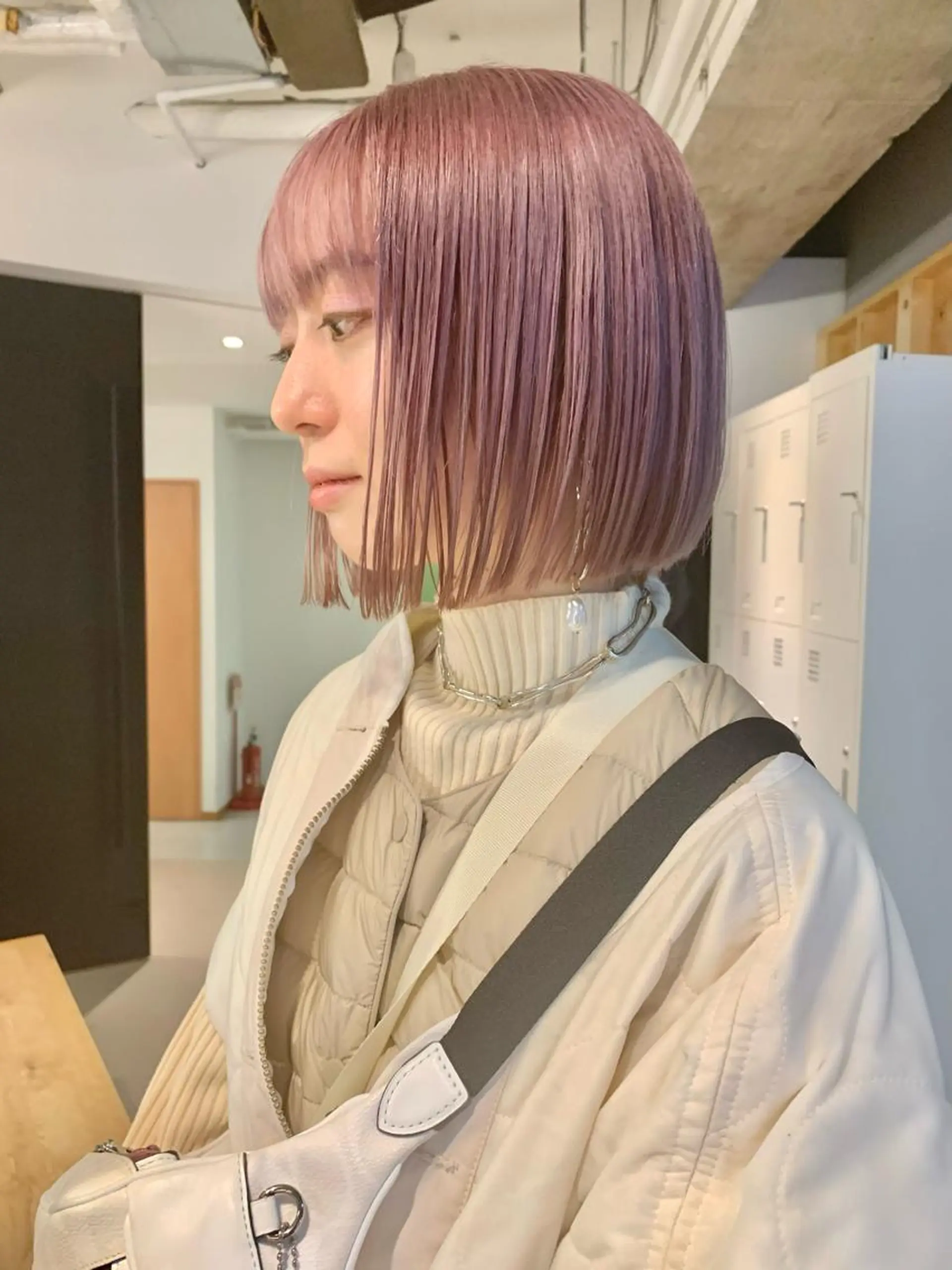 ショート カラー ショートボブ ベージュカラー ブリーチ ハイトーンカラー インナーカラー tension 【テンション】のヘアスタイル