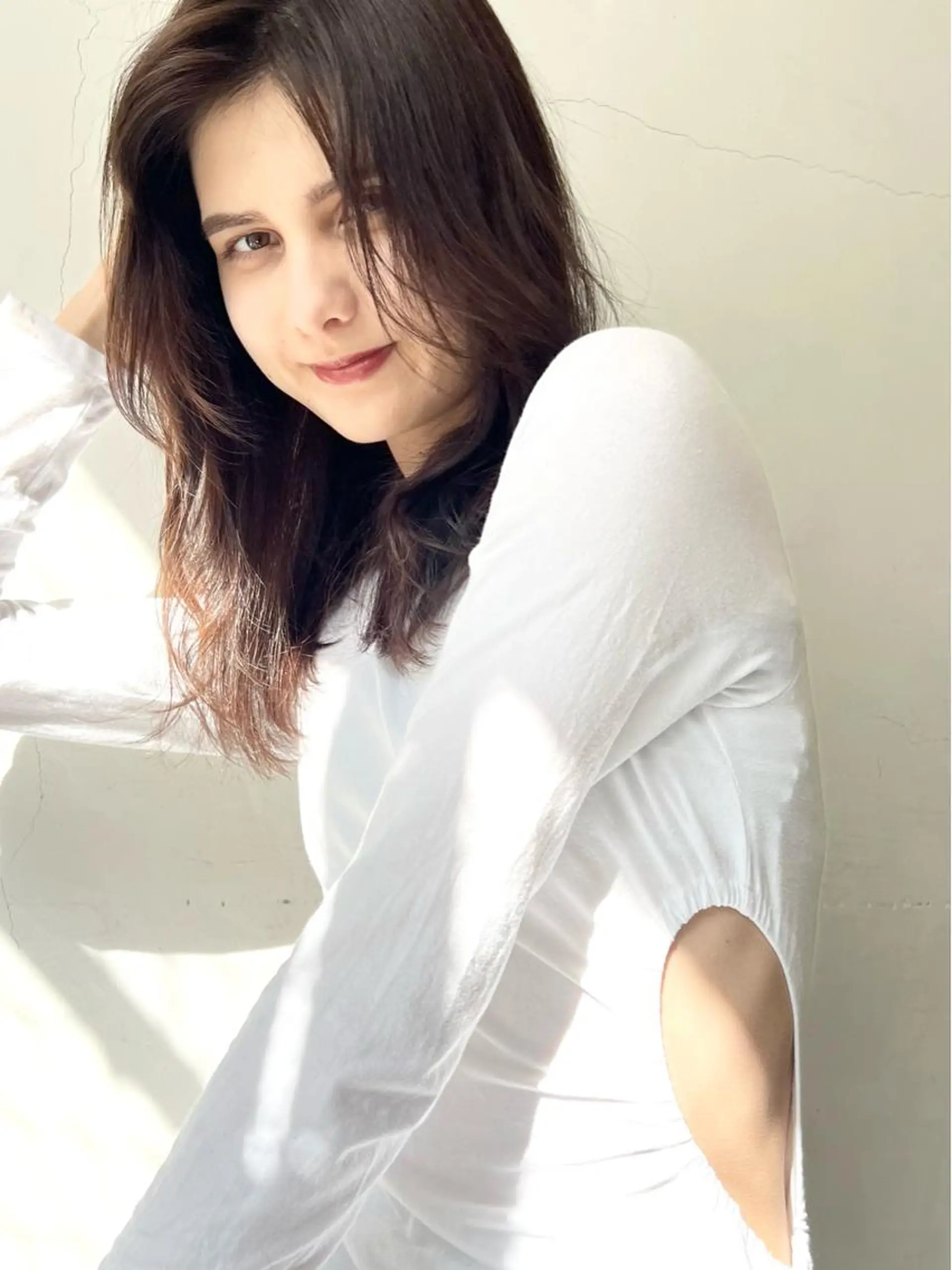 セミロング カラー ヘアアレンジ ブラウンカラー 透明感カラー レイヤーカット トリートメント HARU//原宿🤍 リピート率NO.1のヘアスタイル