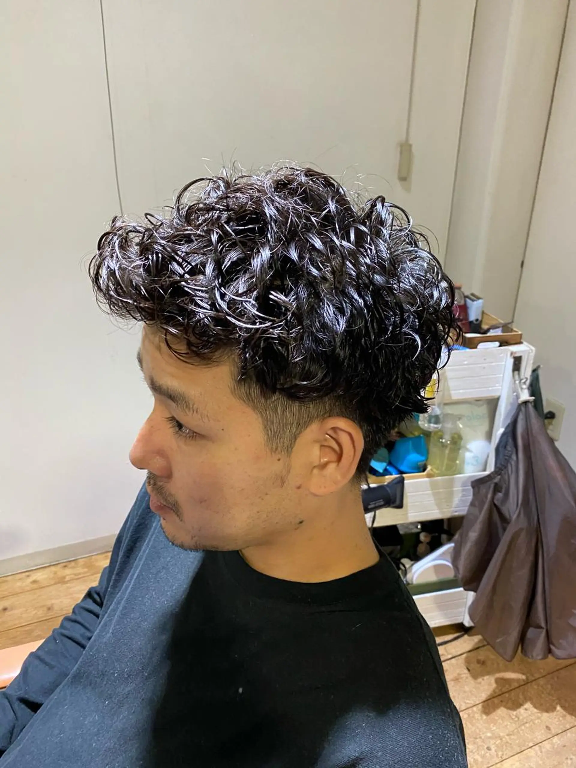 パーマ メンズ カット パーマ タカハシ ユウヤのヘアスタイル