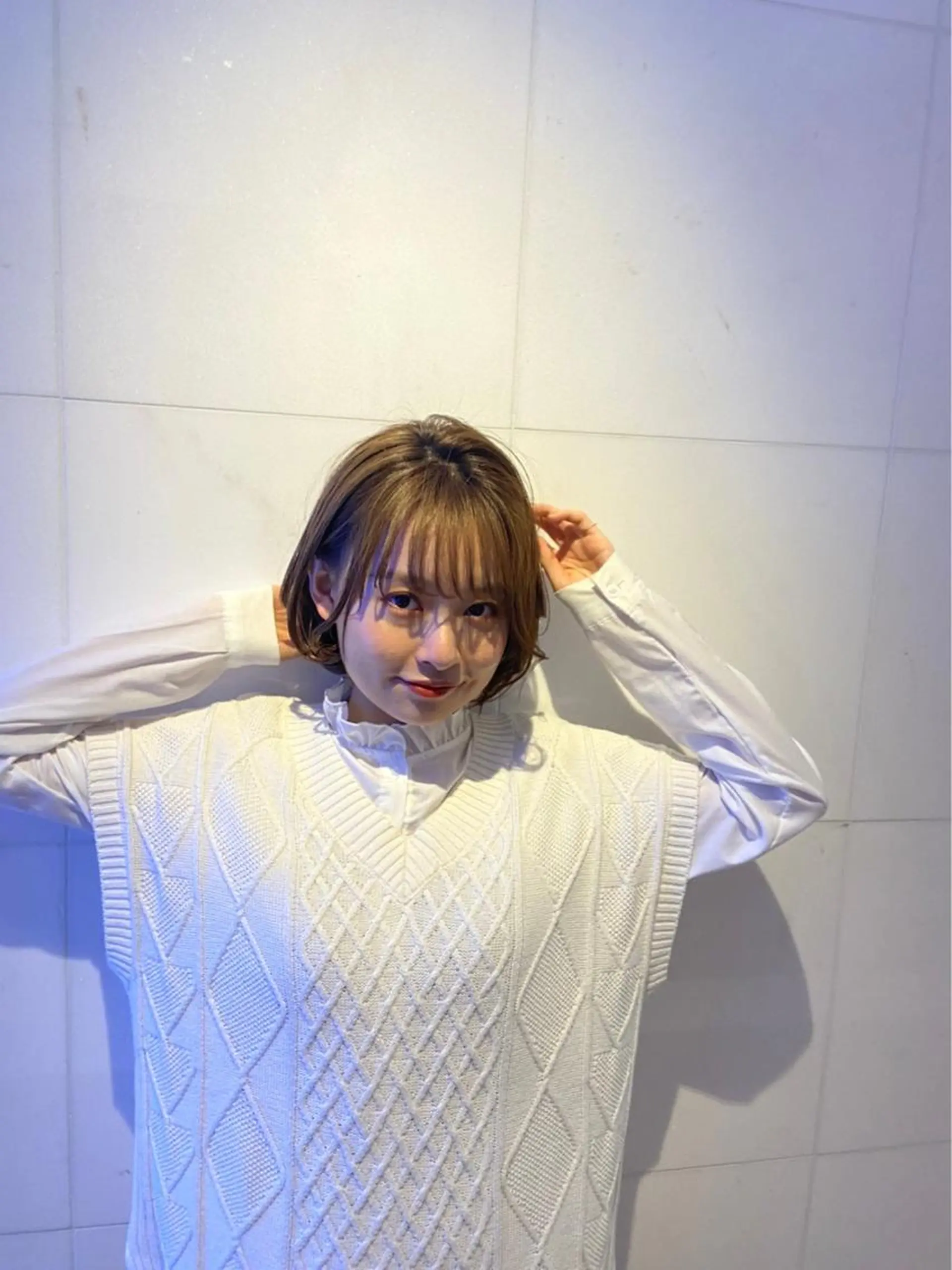 ミディアム カラー カット ヘアカラー トリートメント ヘッドスパ newi銀座オオクラ ホユギのヘアスタイル