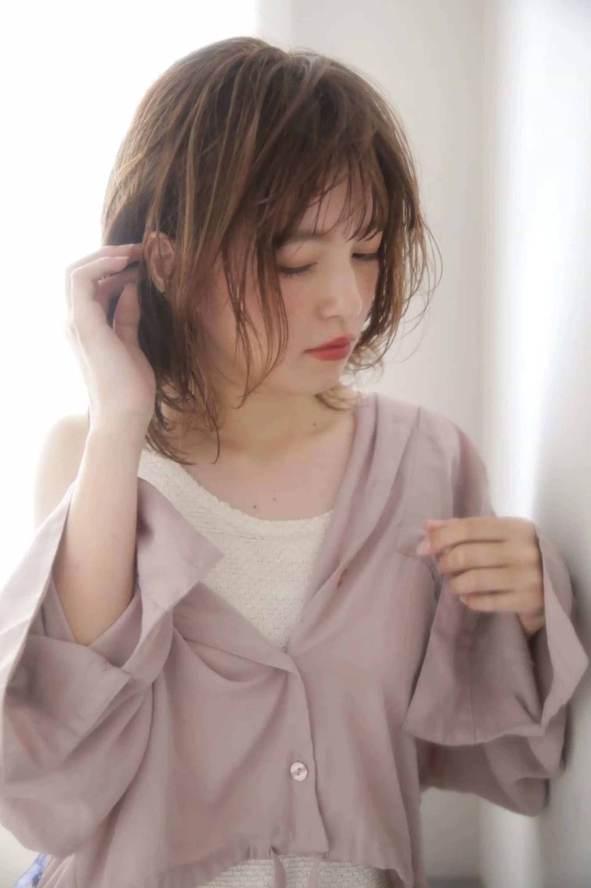 ミディアム カラー レイヤーカット✂️ 横浜No1♡下鳥翔子のヘアスタイル