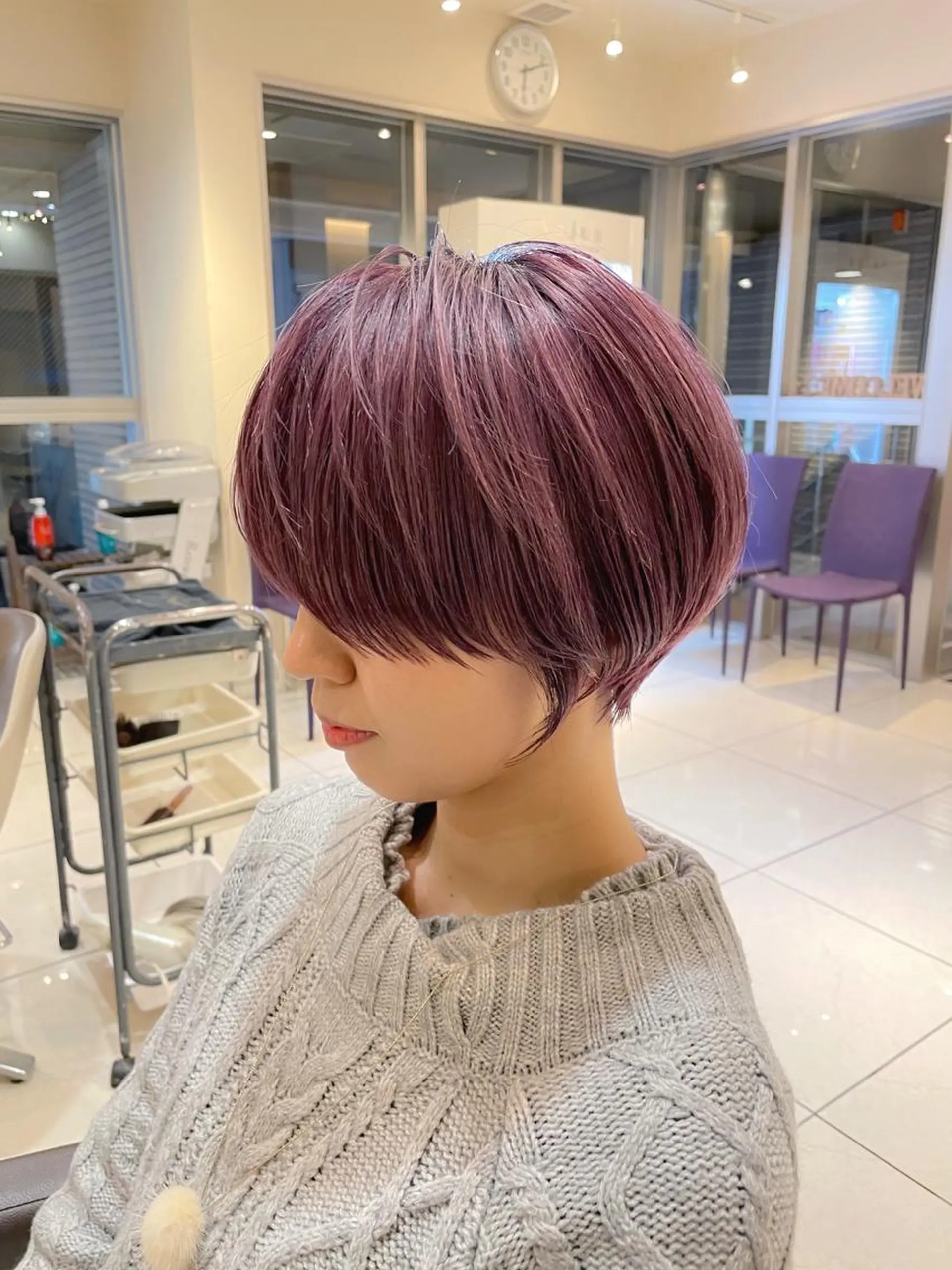 ショート ショートボブ ハンサムショート 丸みショート ボブ くびれヘア アポロ横浜所属・💎桑原勇志/ ショート/ハイトーンのヘアスタイル