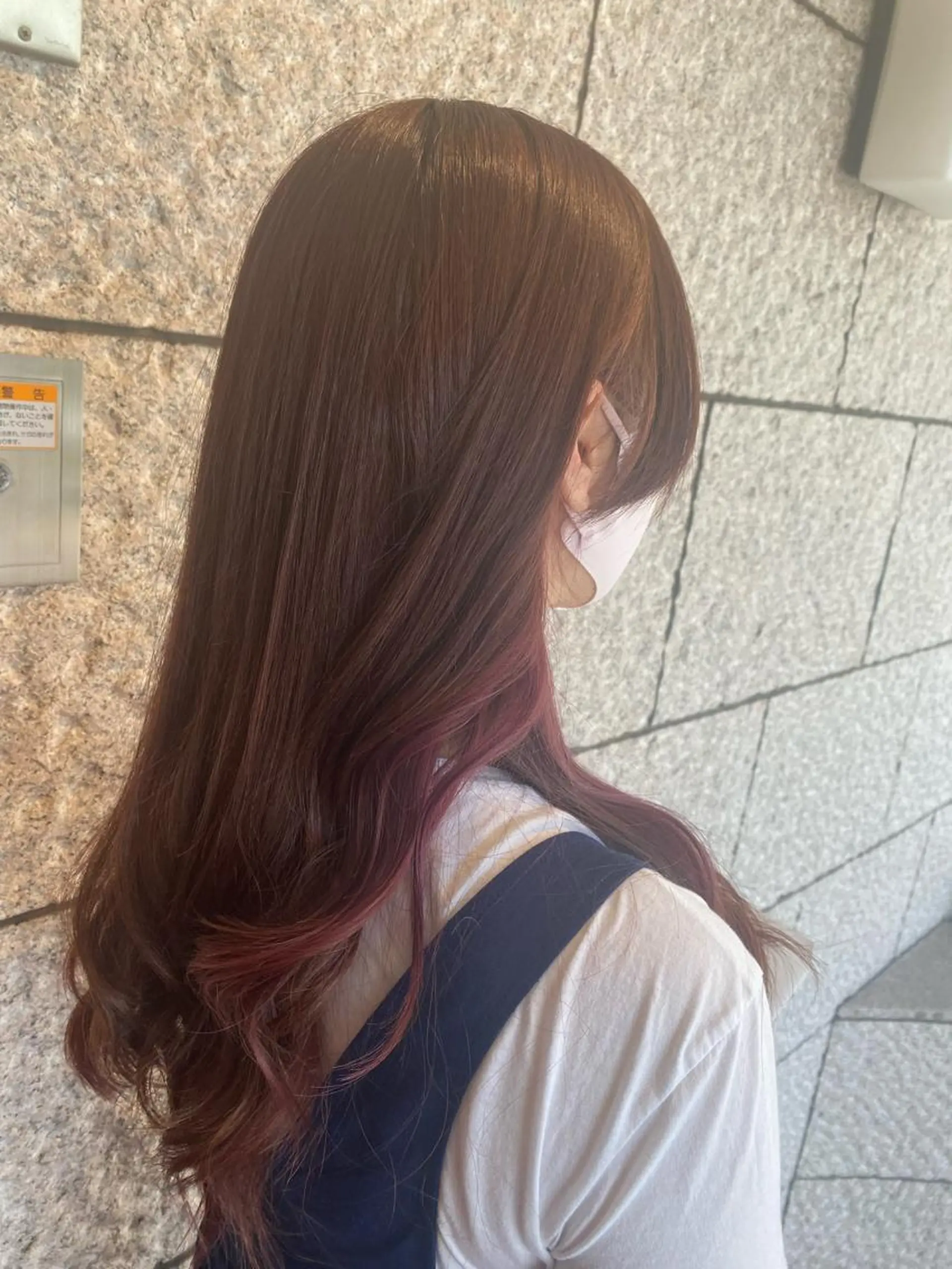 ロング カラー ヘアカラー 福薗 ななのヘアスタイル