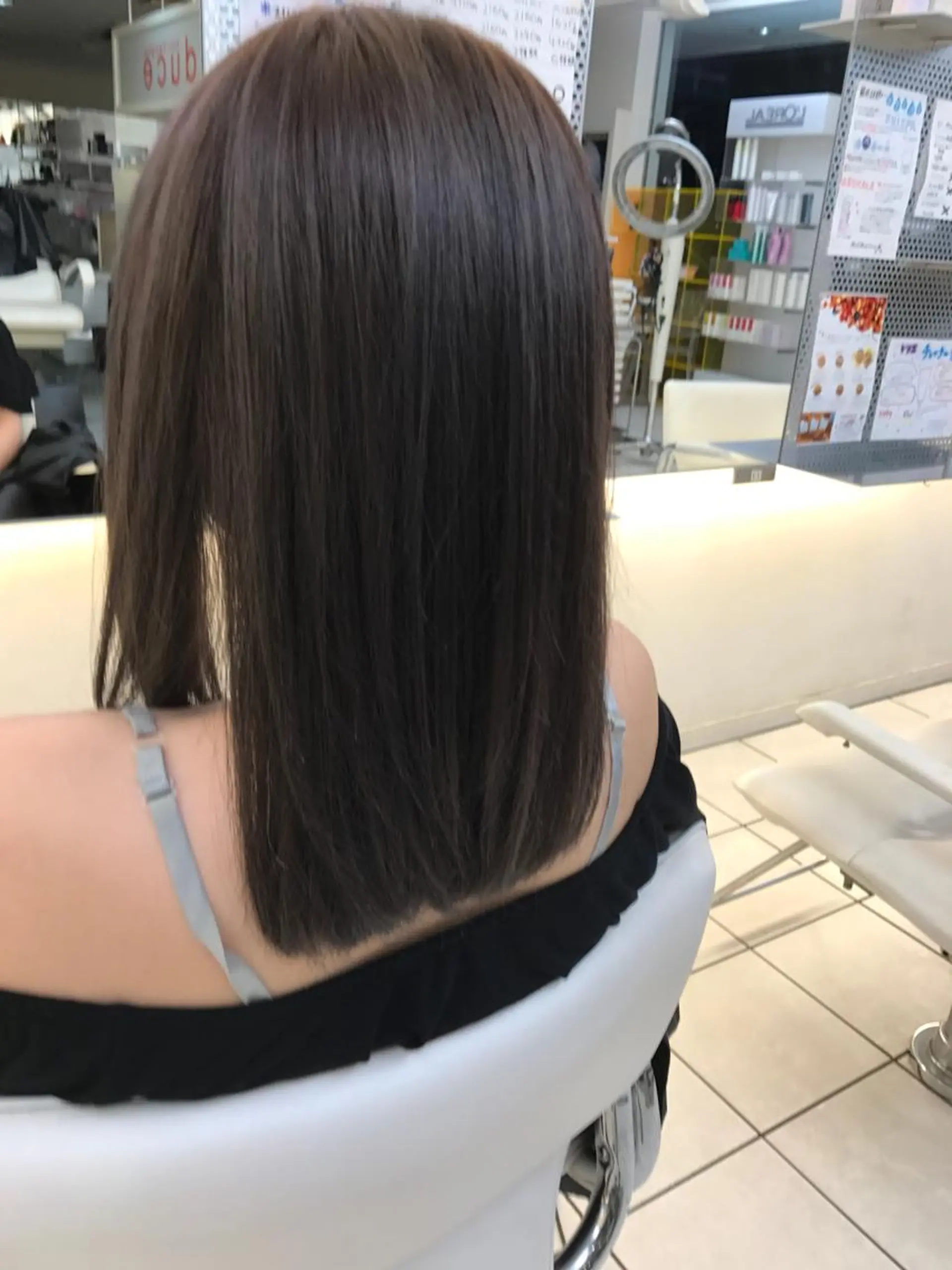 セミロング アッシュ パープルカラー 相武台ショート特化 💐川崎希💐のヘアスタイル