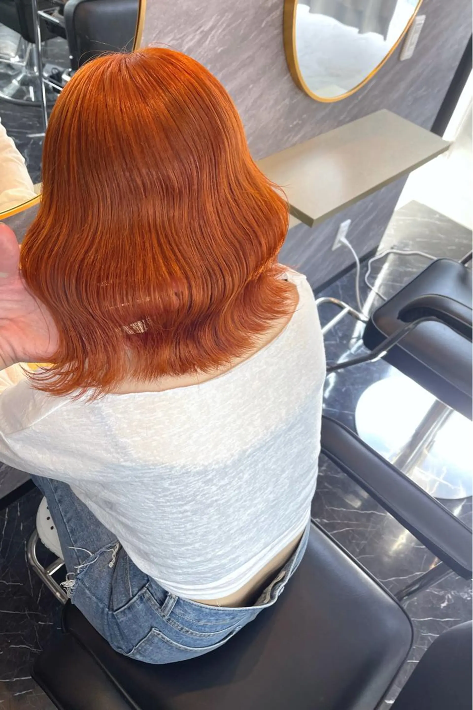 ミディアム カラー ヘアカラー トリートメント 髪質改善/堀江 ケアカラーtoshiのヘアスタイル