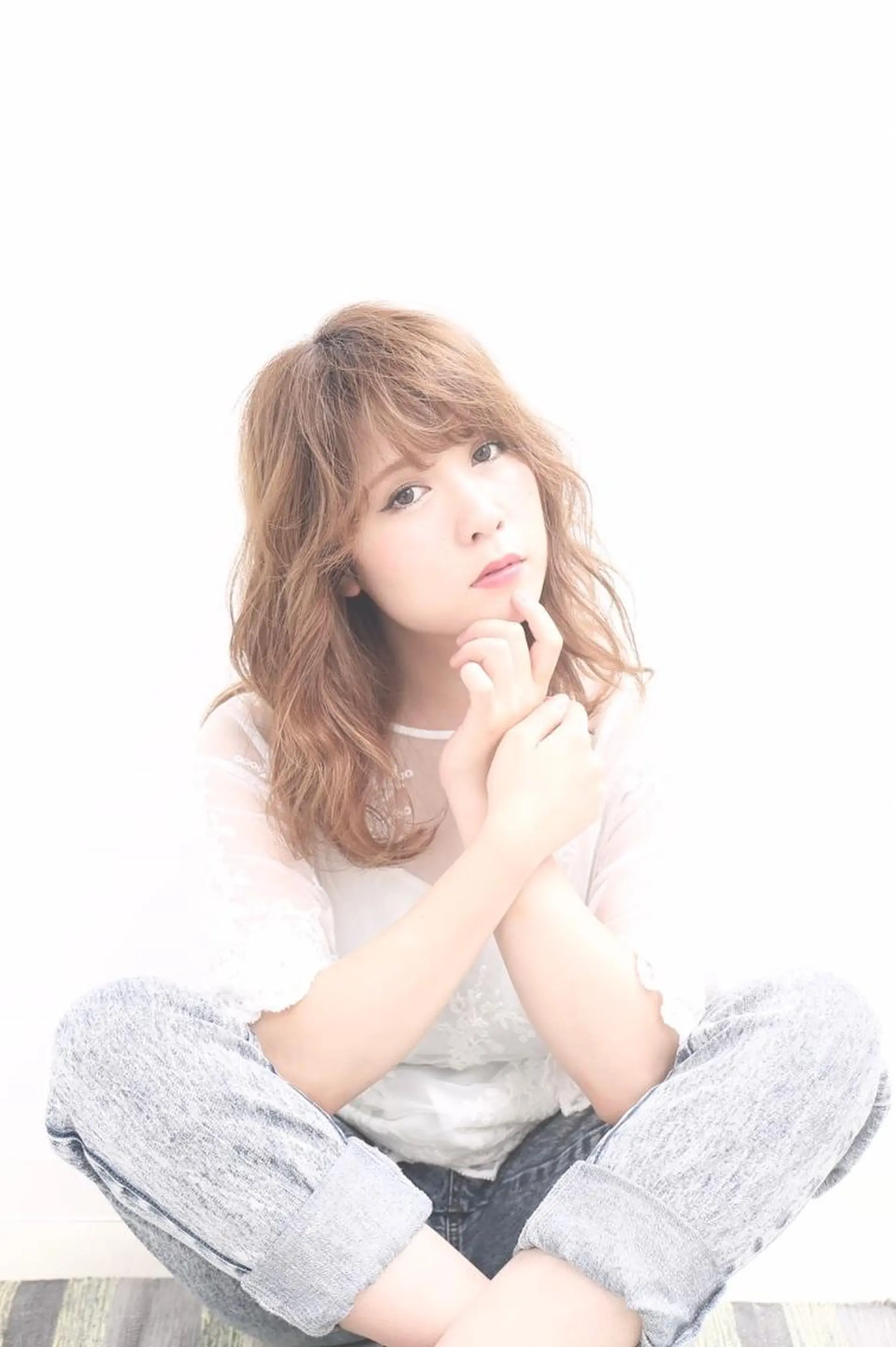 ミディアム カラー パーマ 山下 直人のヘアスタイル