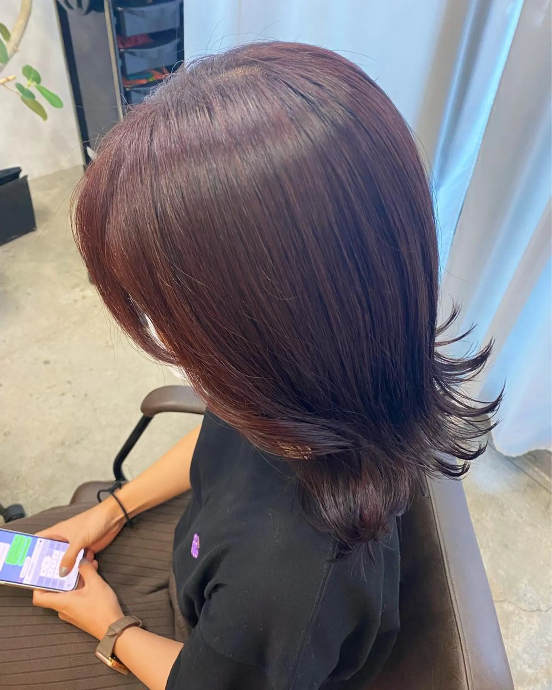 ミディアム カラー グレージュ ピンクカラー 暖色カラー/天神/ ヘイマサクラのヘアスタイル