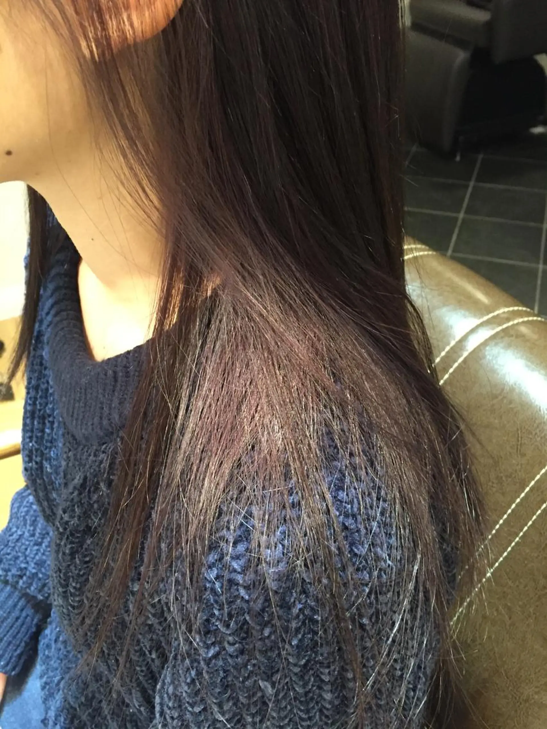 ロング カラー インナーカラー ラベンダーカラー ヘアカラー トリートメント ツキダテ ユイのヘアスタイル