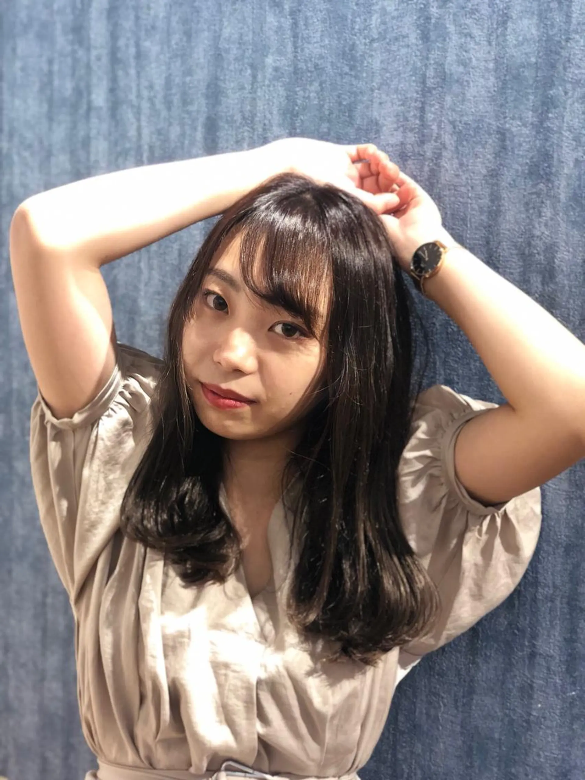 セミロング 大場 優のヘアスタイル