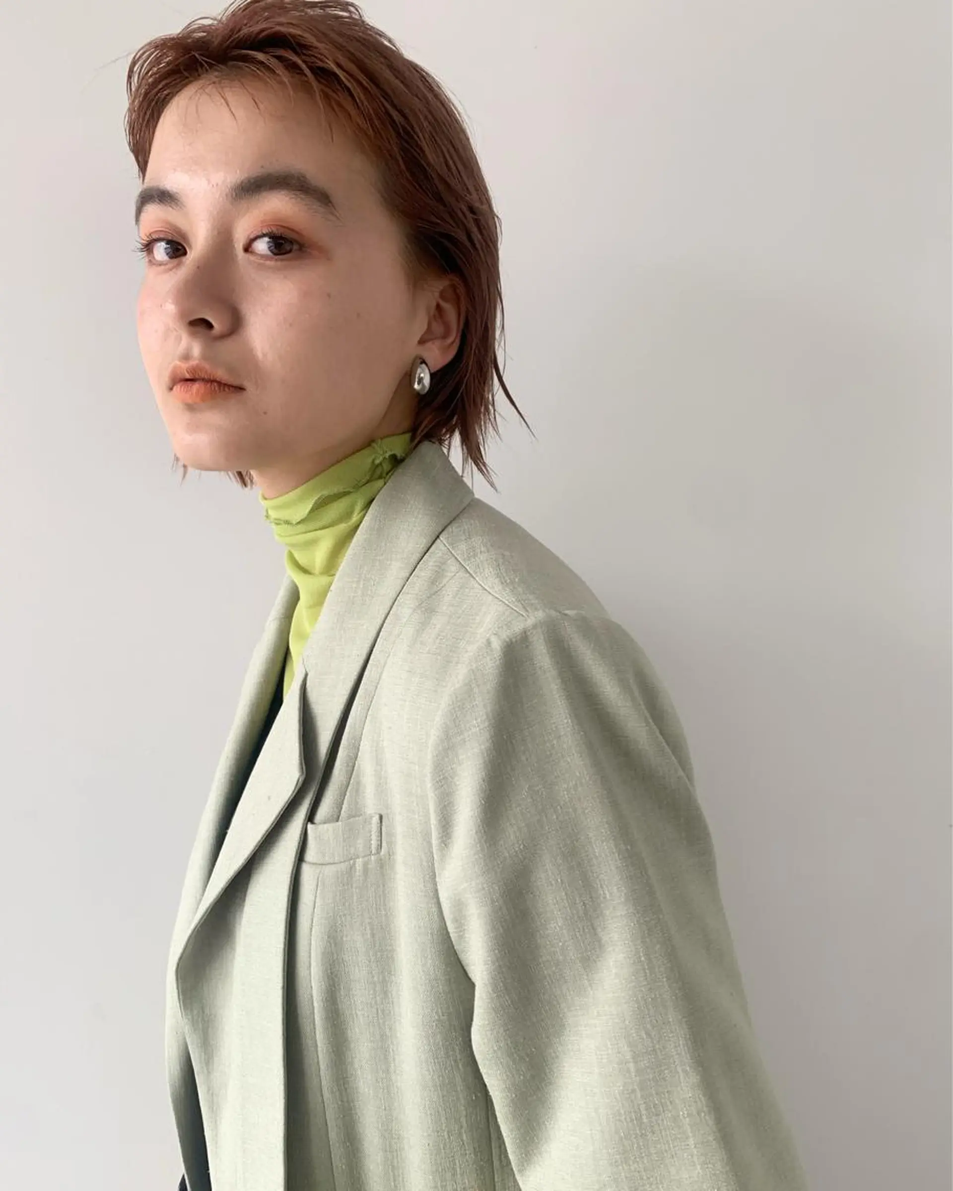 ショート カラー パーマ ヘアアレンジ メンズ キッズ ネイル マツエク・マツパ アップバング ブラウンカラー ピンクカラー ピンクブラウン カラーマツエク ウルフレイヤーカット /チヒロのヘアスタイル