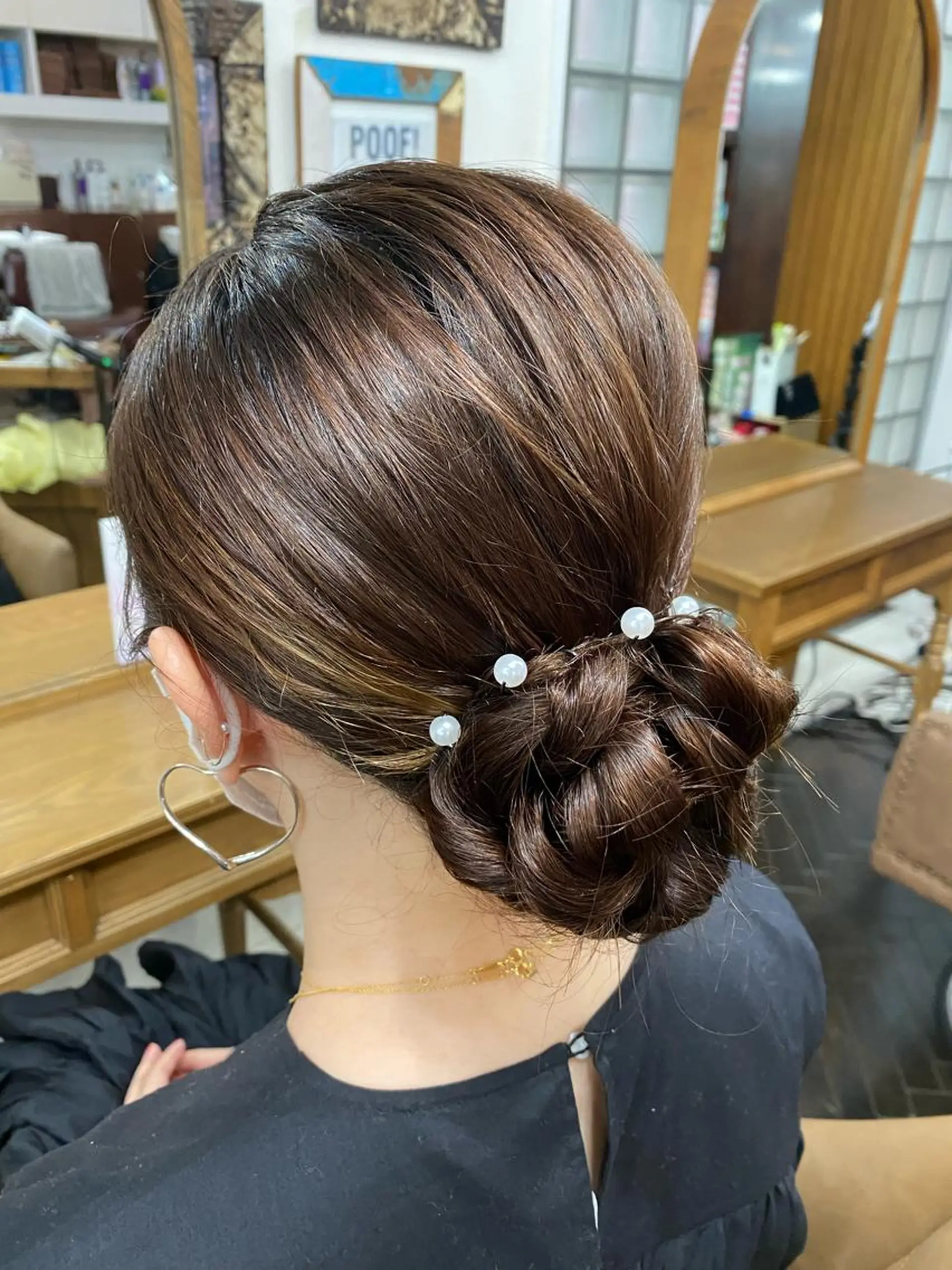 セミロング ヘアアレンジ ヘアセット 💖ハイライト/ハイ トーン💖MIKIのヘアスタイル