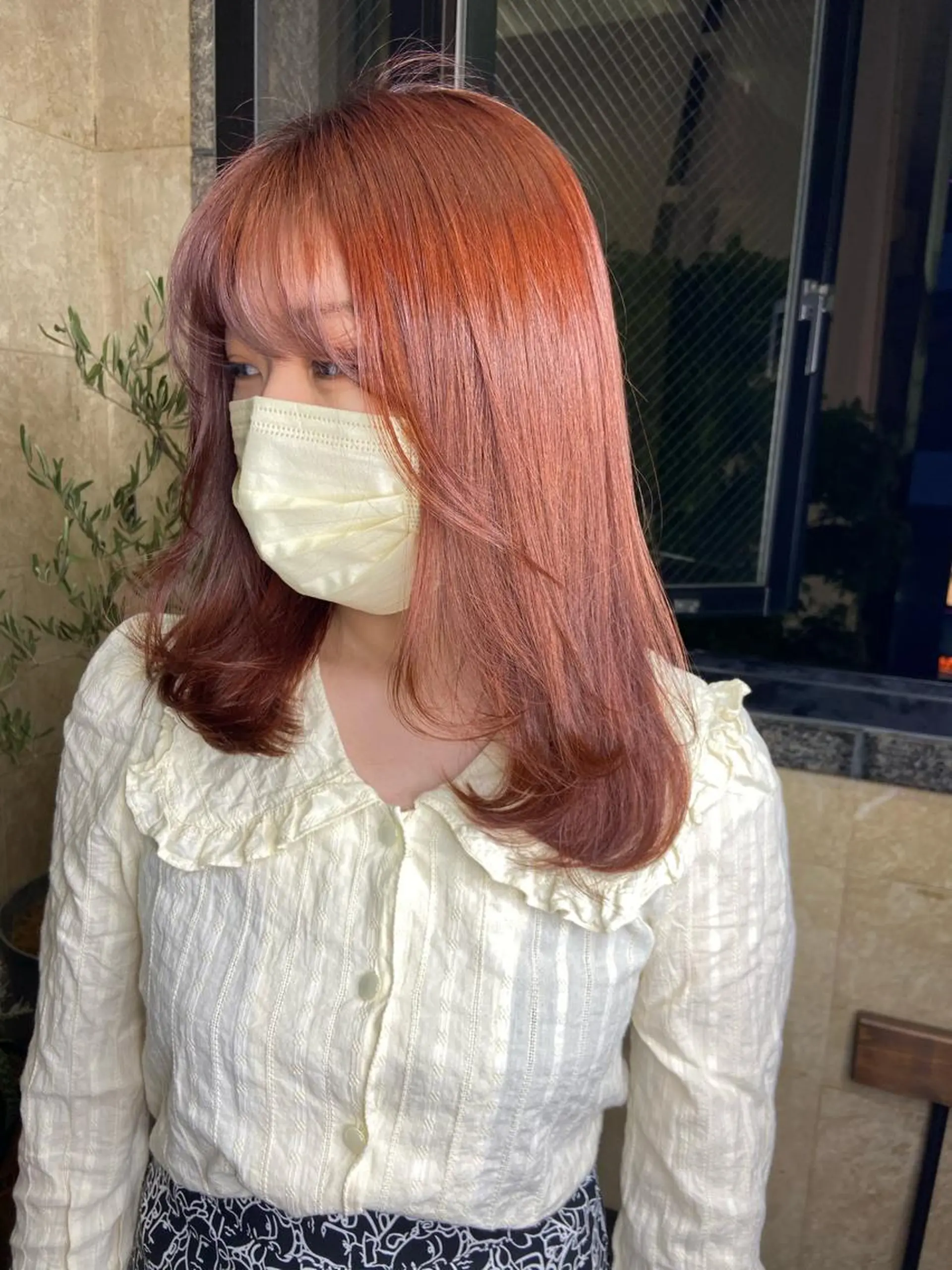 ロング カラー ブリーチ ヘアカラー トリートメント ヘアセット 地毛風艶カラー🌿 喜多夏海のヘアスタイル