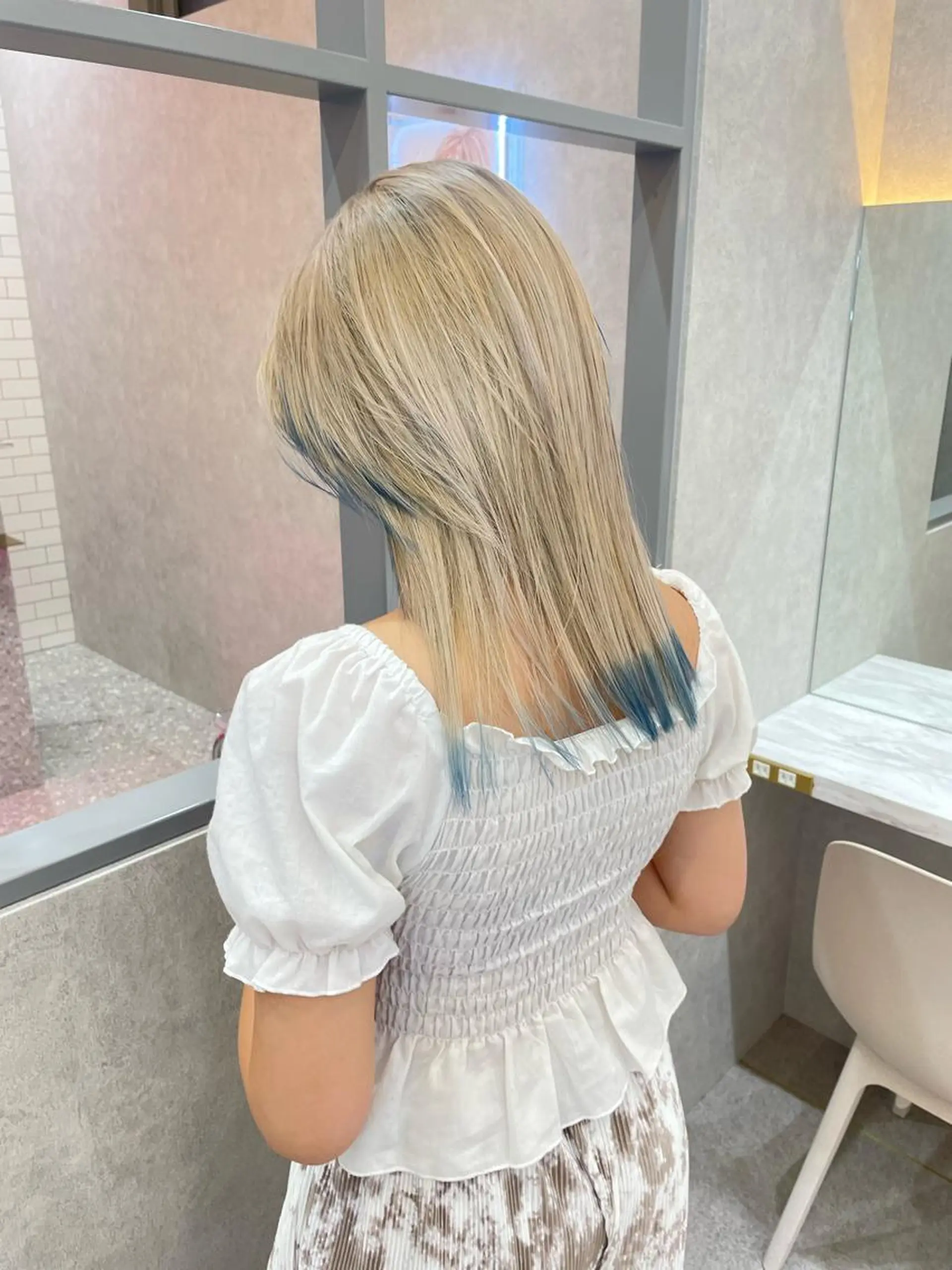 ミディアム rina／ベージュ ワンホン/韓国ヘアのヘアスタイル