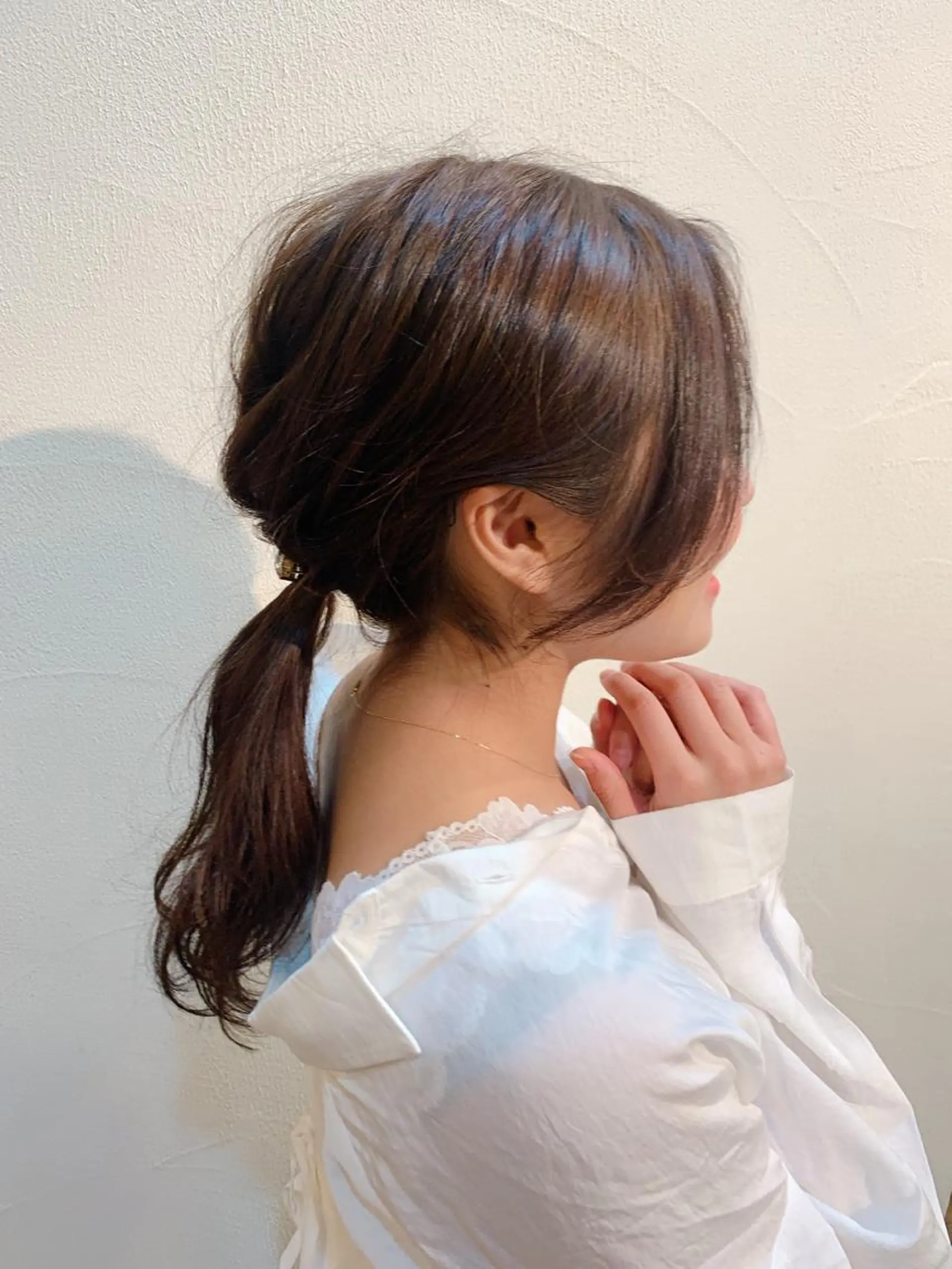 ヘアアレンジ ポニーテール サプリームヘア 飯田みち瑠のヘアスタイル