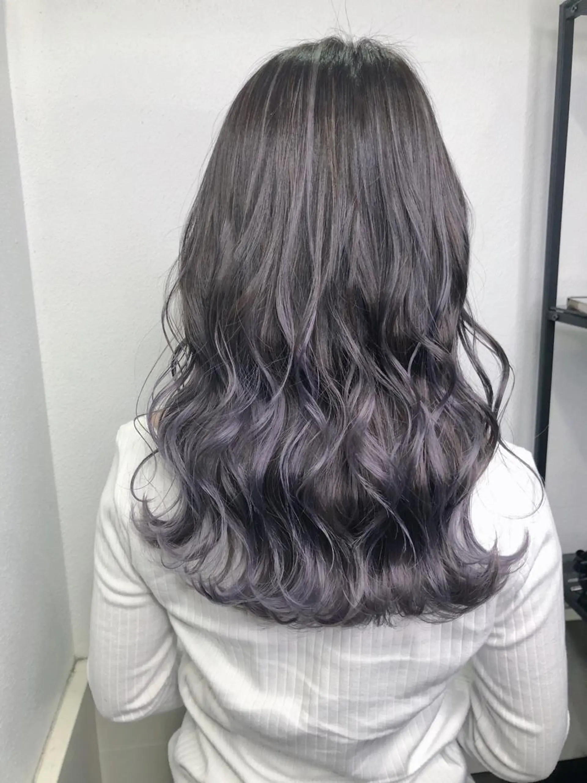 セミロング カラー ラベンダーカラー シルバー ヘアカラー トリートメント GiseL天神カラー 髪質改善/ブリーチのヘアスタイル