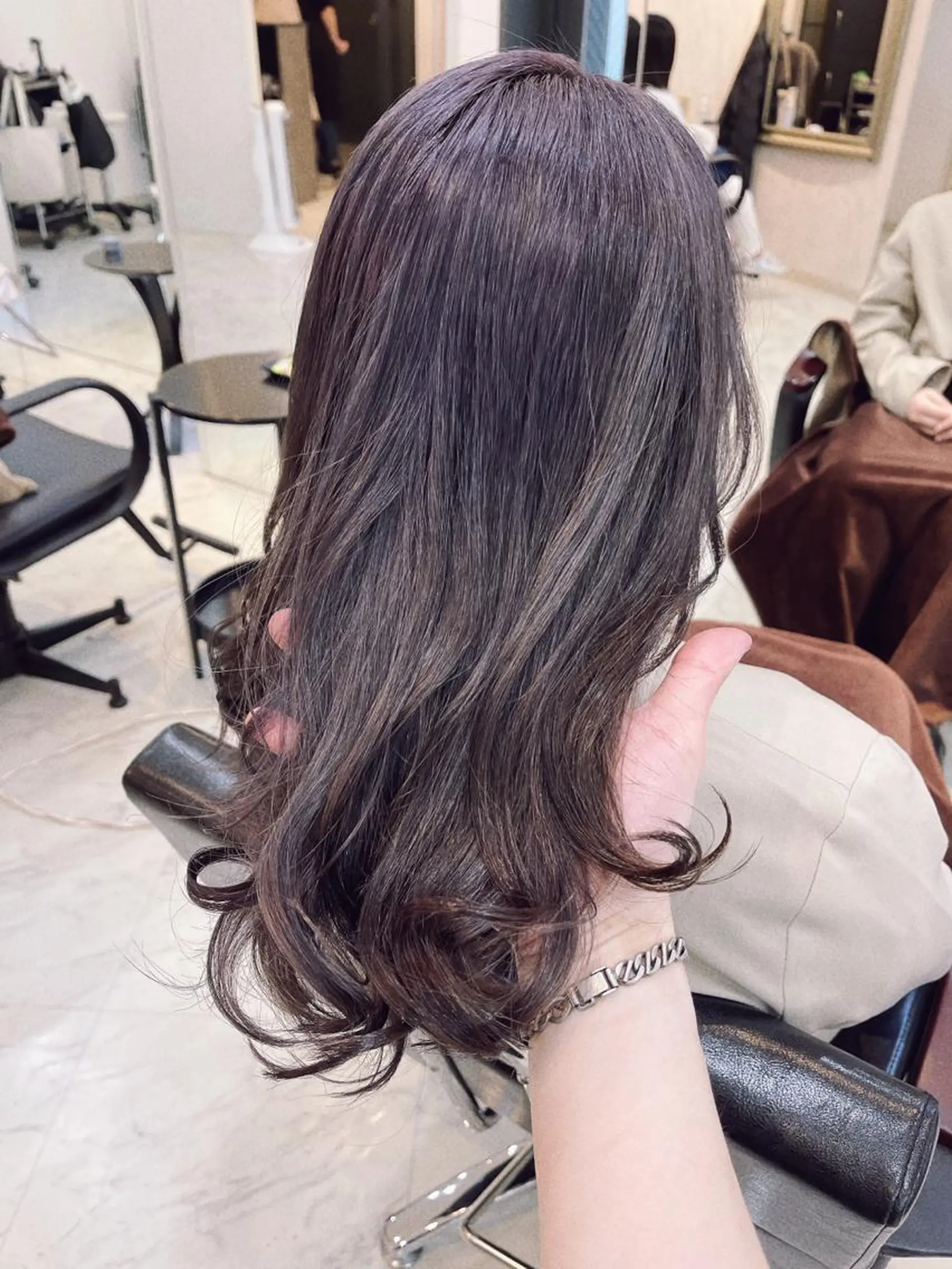 セミロング カラー グレージュ ラベンダーカラー ヘアカラー トリートメント ☆毎月先着15名まで ☆シバタユートのヘアスタイル