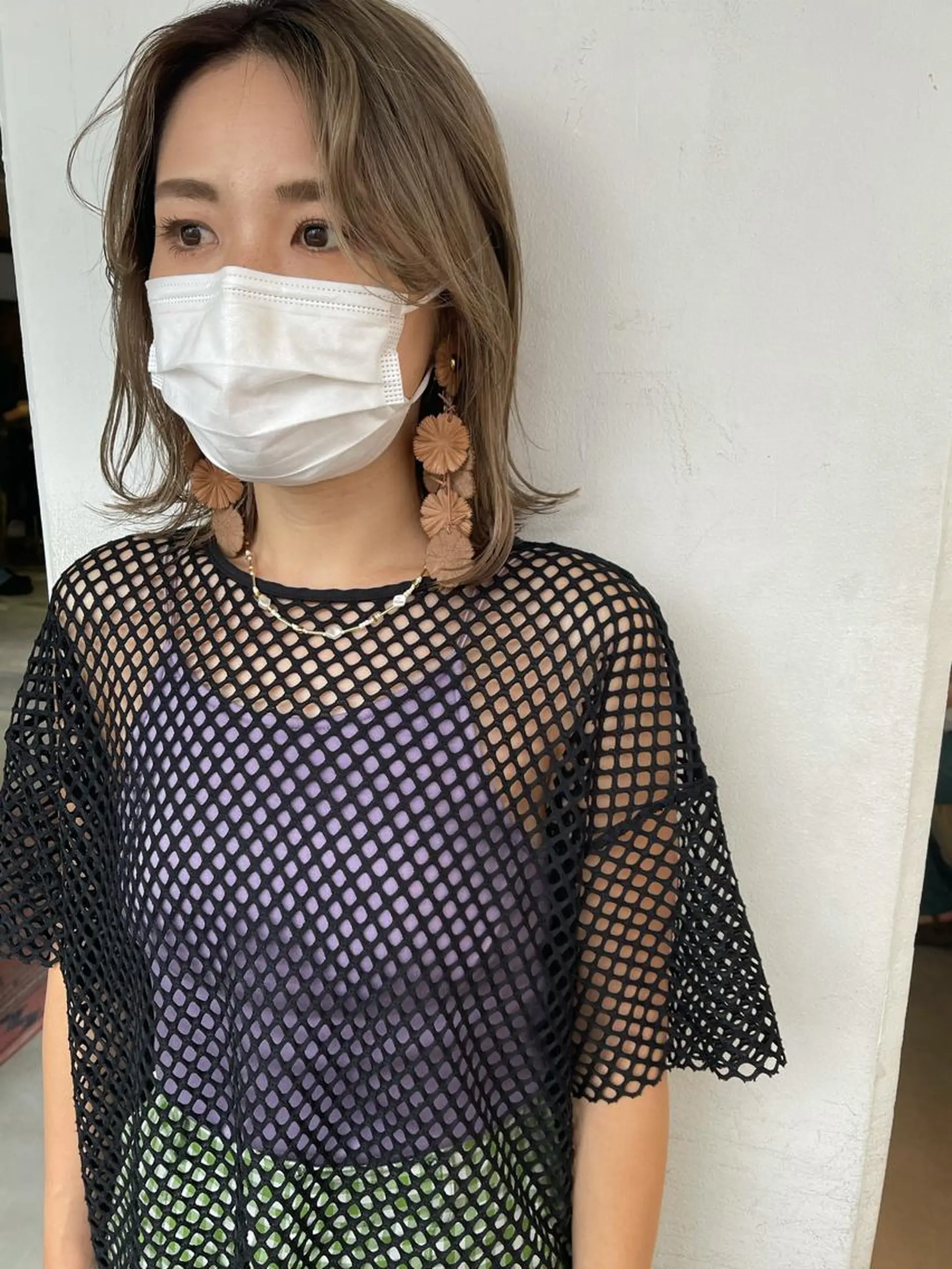 ミディアム カラー ブリーチ デザインカラー グラデーションカラー ハイトーンカラー ボブ ヘアカラー トリートメント 💓パーマ，💗 レイヤーカットのヘアスタイル