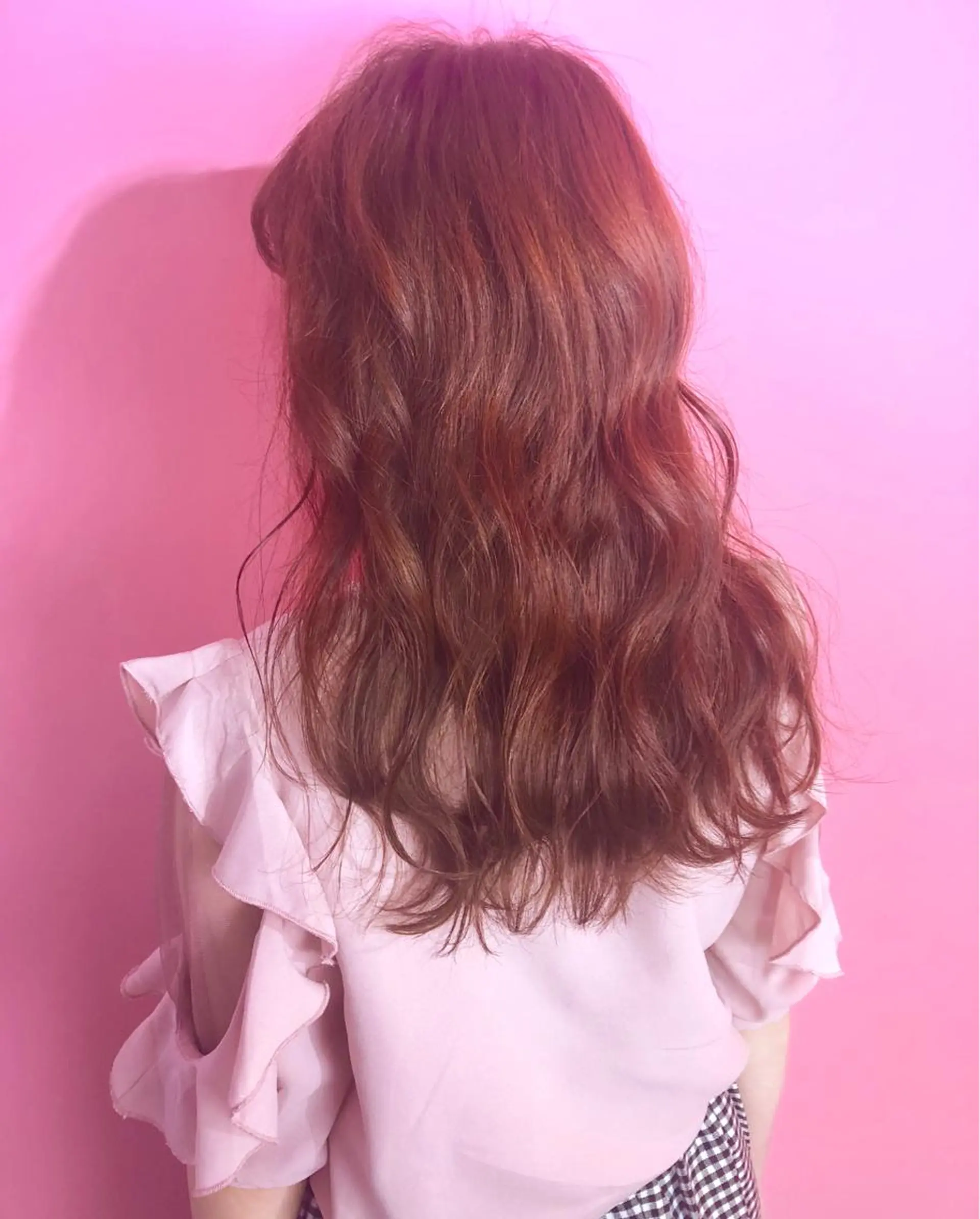 セミロング カラー ピンクカラー オルチャンヘア カット ヘアカラー トリートメント _WHITE高槻店 yusukeのヘアスタイル