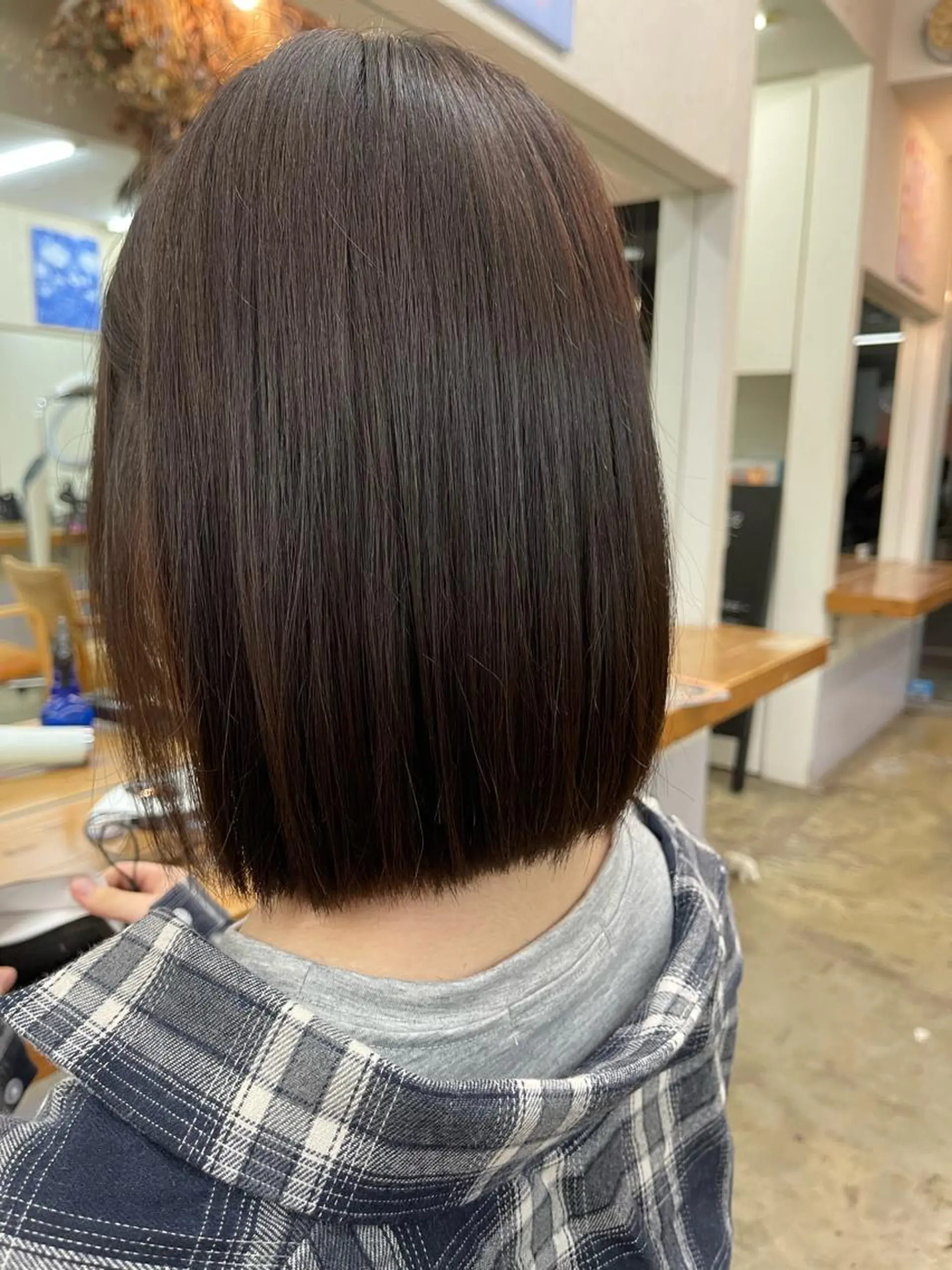 ミディアム ワンレンボブ ボブ ✨パーソナルカラー✨ 髪質改善 成澤 亨碩のヘアスタイル