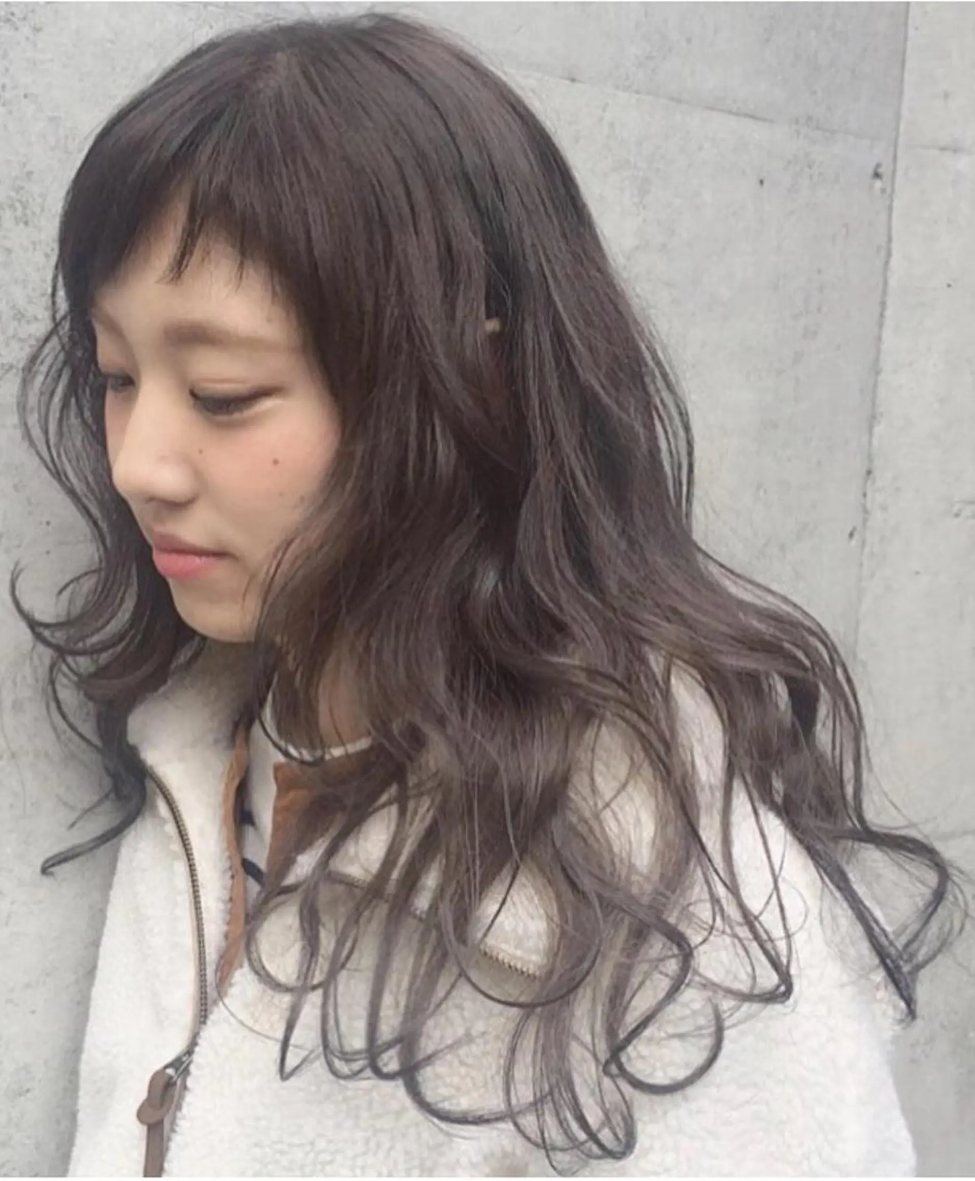 ロング アッシュ カット パーマ トリートメント ::: gally :::のヘアスタイル