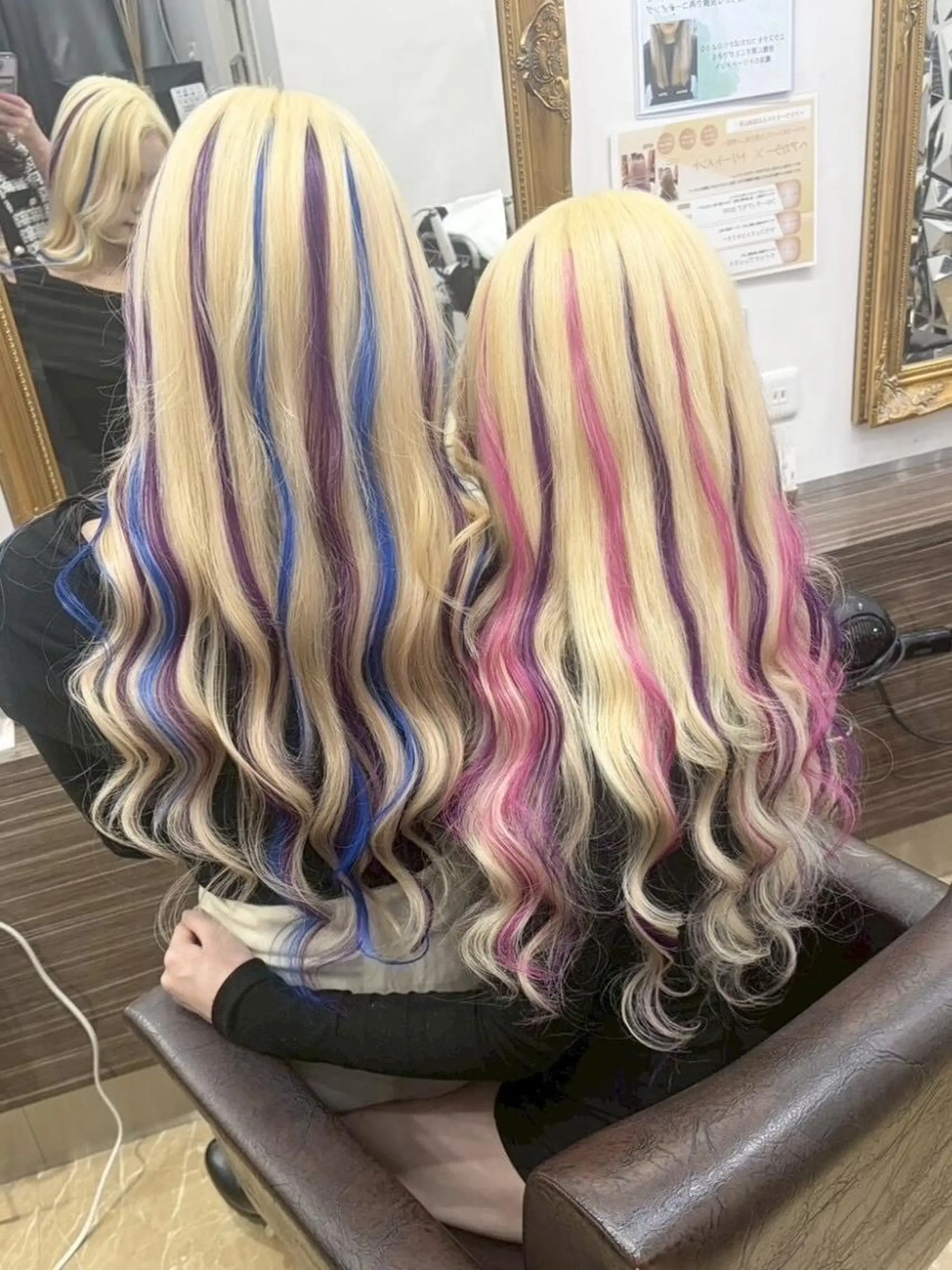 ロング ヘアアレンジ カラー シールエクステ バレイヤージュ ブリーチ ケアブリーチ ダブルカラー エクステ MISA ミサのヘアスタイル