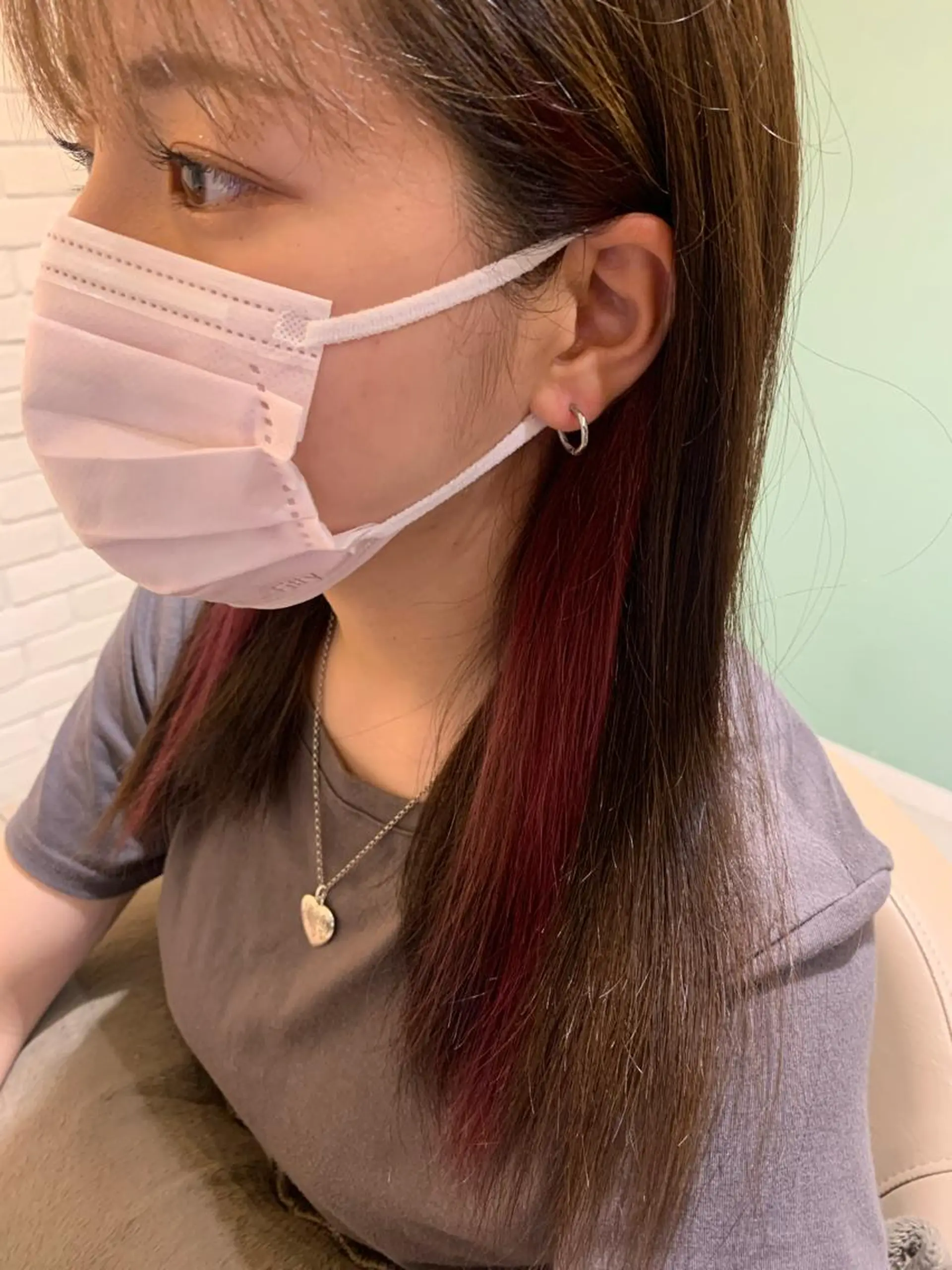 セミロング カラー バイオレットカラー ヘアカラー ハイトーン/メンズ/ ウルフ特化   小松のヘアスタイル