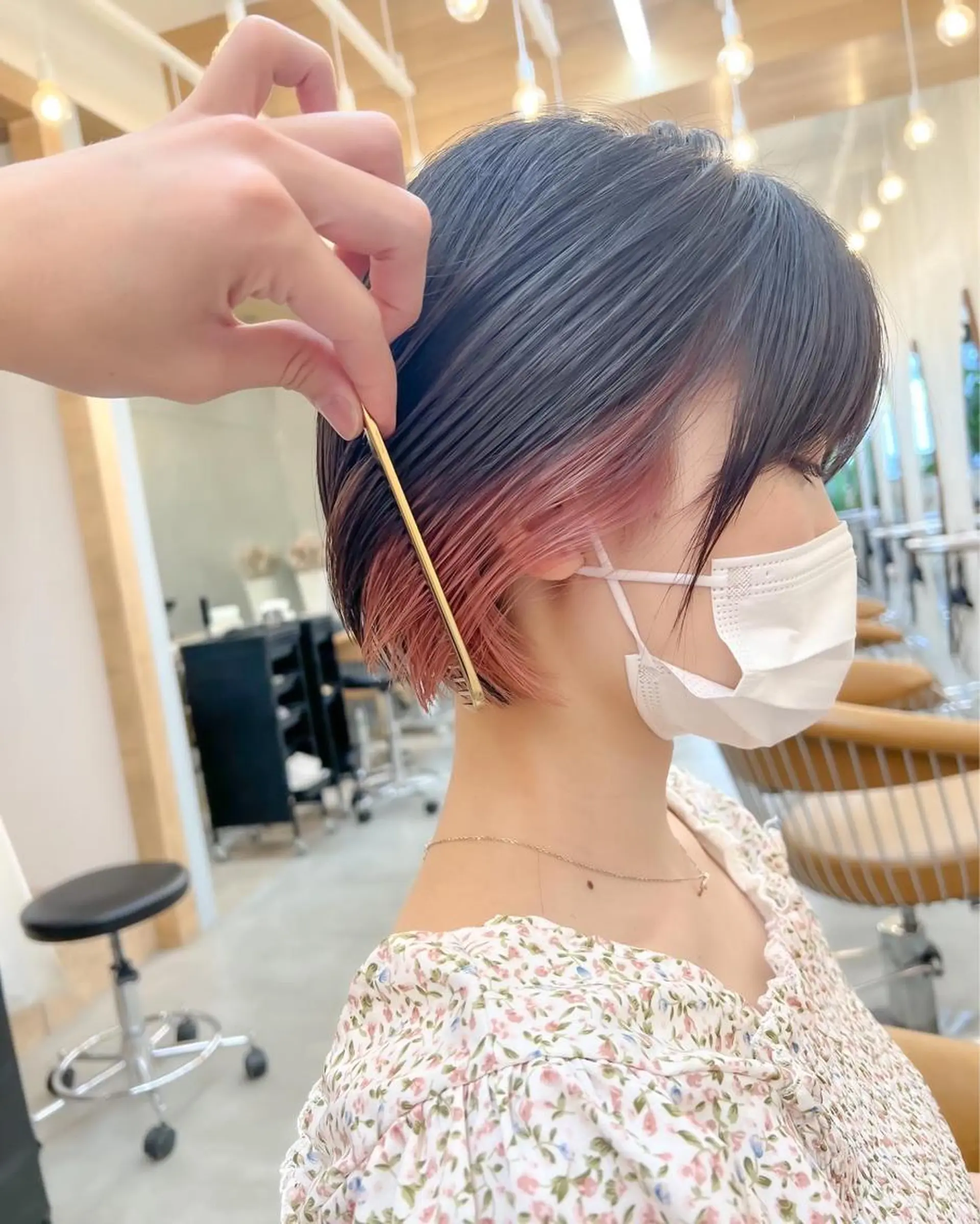 ショート カット ヘアカラー トリートメント ボブ/縮毛矯正 髪質改善/もえるのヘアスタイル