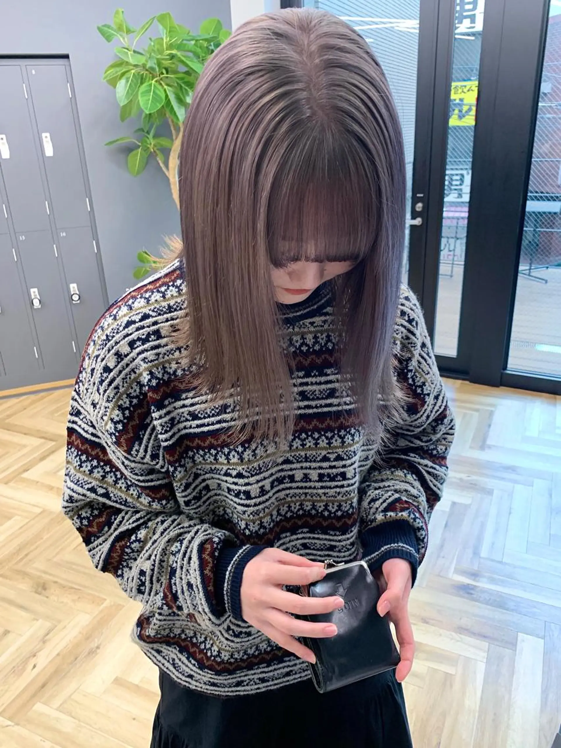 ショート ボブ 外国人風カラー ハイライト ショートヘア ヘアカラー 福山 晴香のヘアスタイル