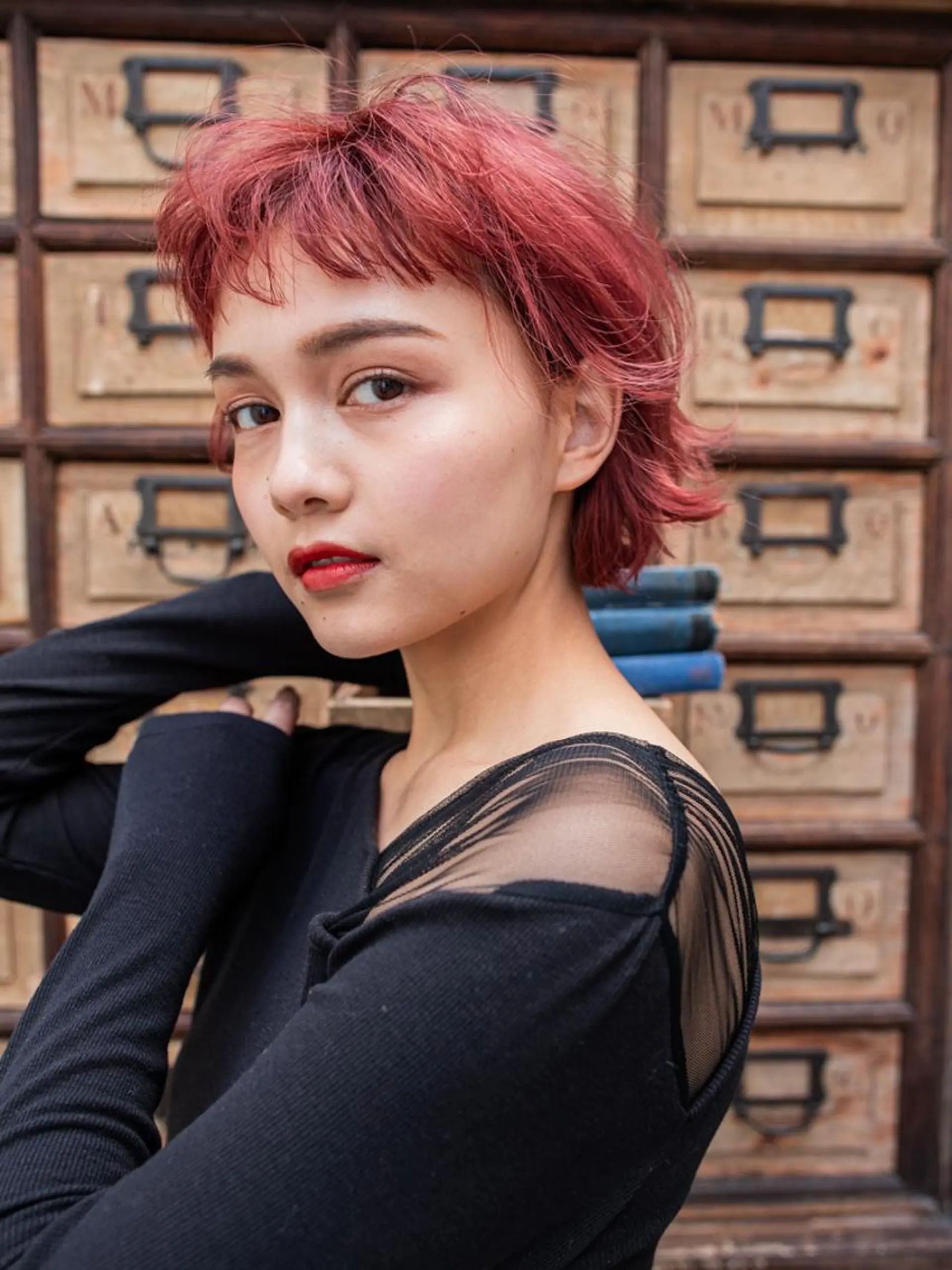 ショート カラー ヘアアレンジ ハイトーンカラー ショートヘア カット 北九州美容室 🕊️わかな✂︎のヘアスタイル