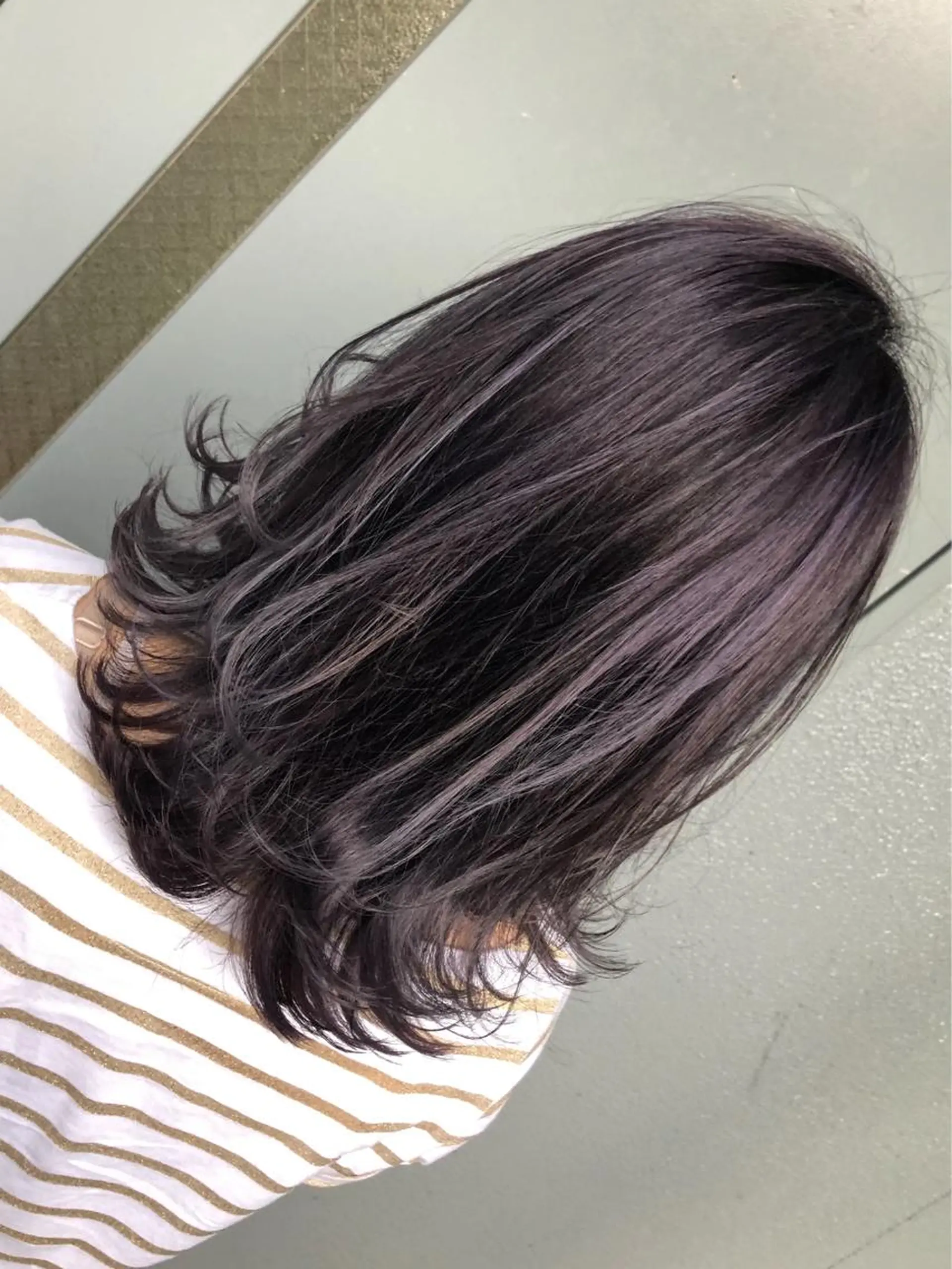 ミディアム カラー バレイヤージュ グレージュ ラベンダーカラー ラベンダーグレージュ ラベンダーグレー ヘアカラー PSY(サイ)池袋 金田尚久🎨のヘアスタイル