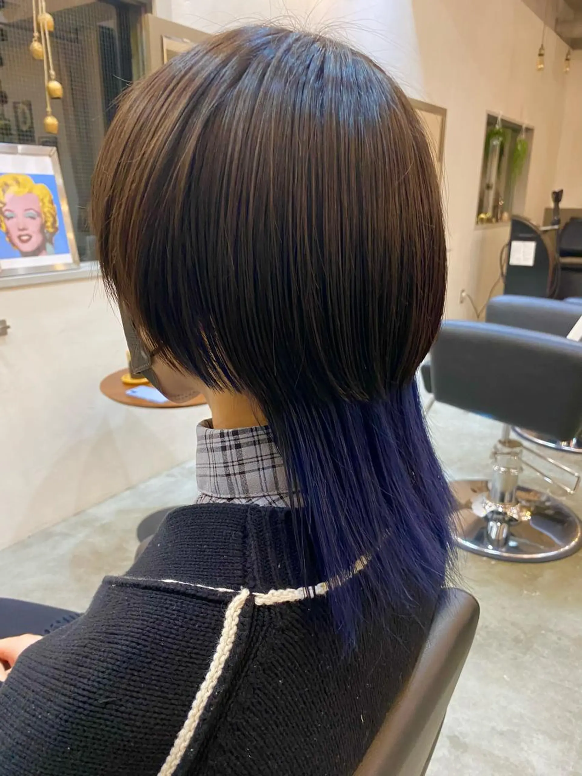 カラー ブリーチ ブルーカラー メンズカット/透明感 石山浩二のヘアスタイル