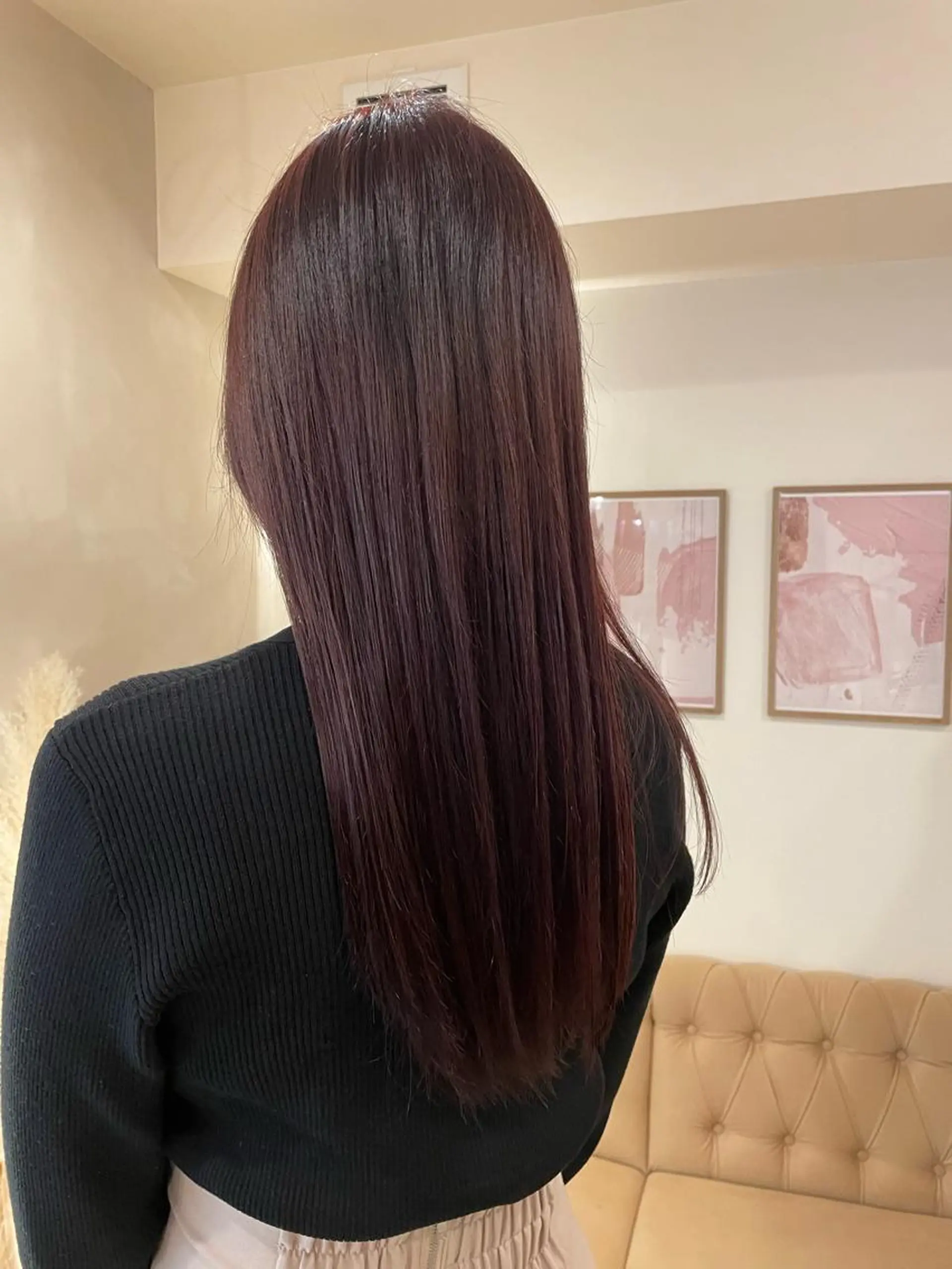 カラー シンバヒナノ/パーマ レイヤー/髪質改善のヘアスタイル