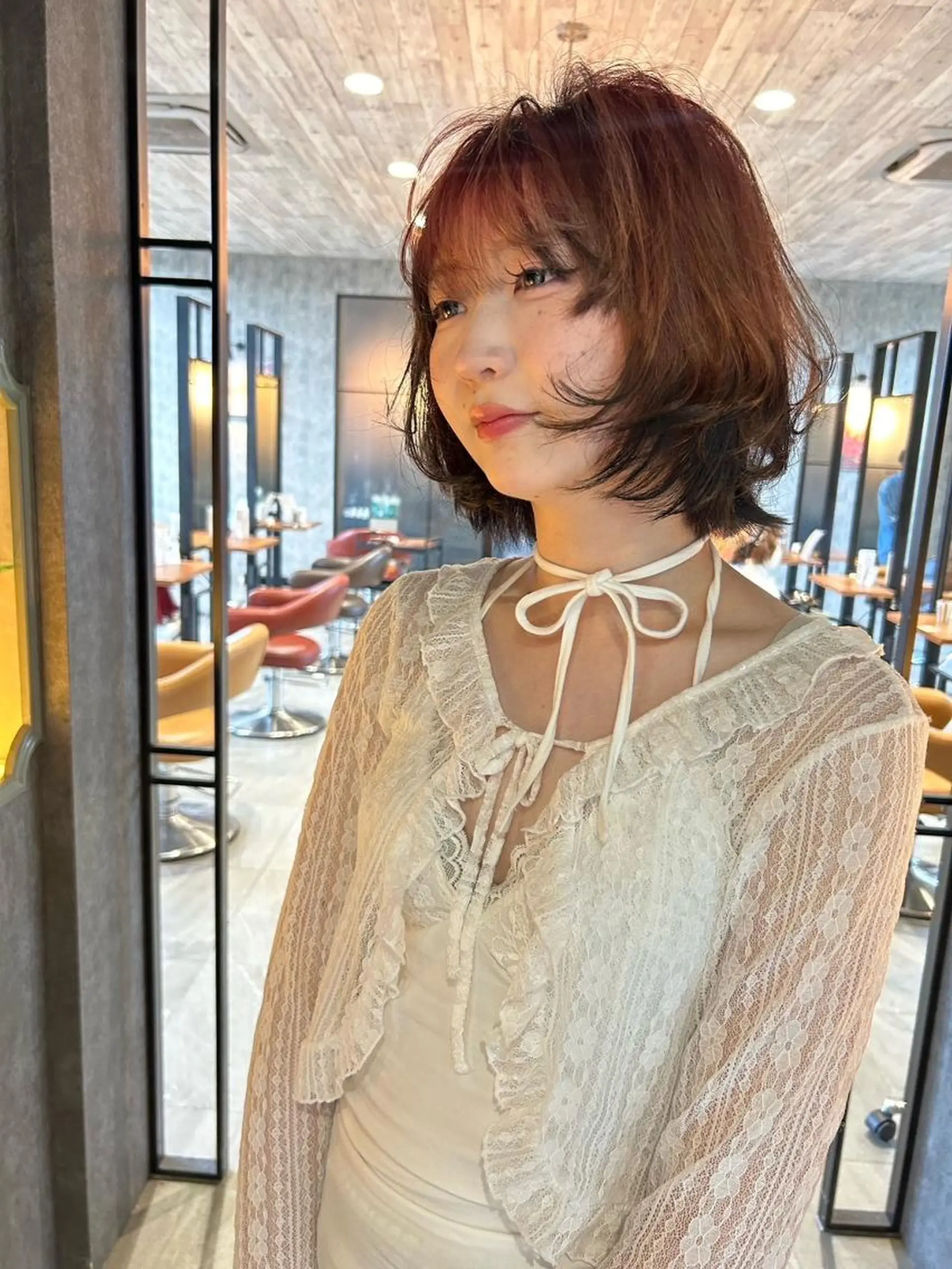 カラー ロング ブリーチ ヘアカラー ハイトーンベージュ 新潟/Manamiのヘアスタイル