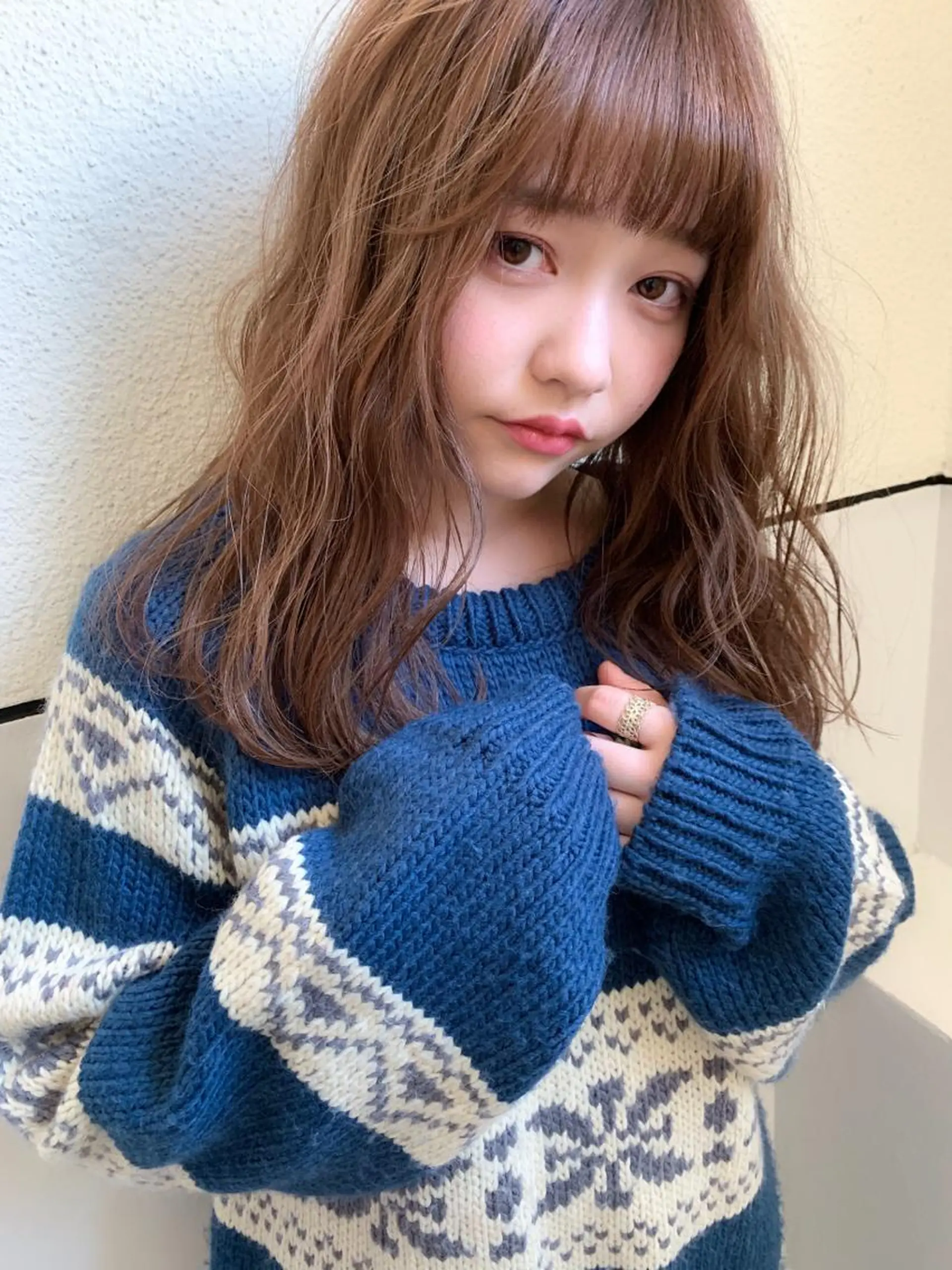 ロング カラー ベージュカラー ブリーチ ブリーチなしカラー 古賀 侑磨のヘアスタイル