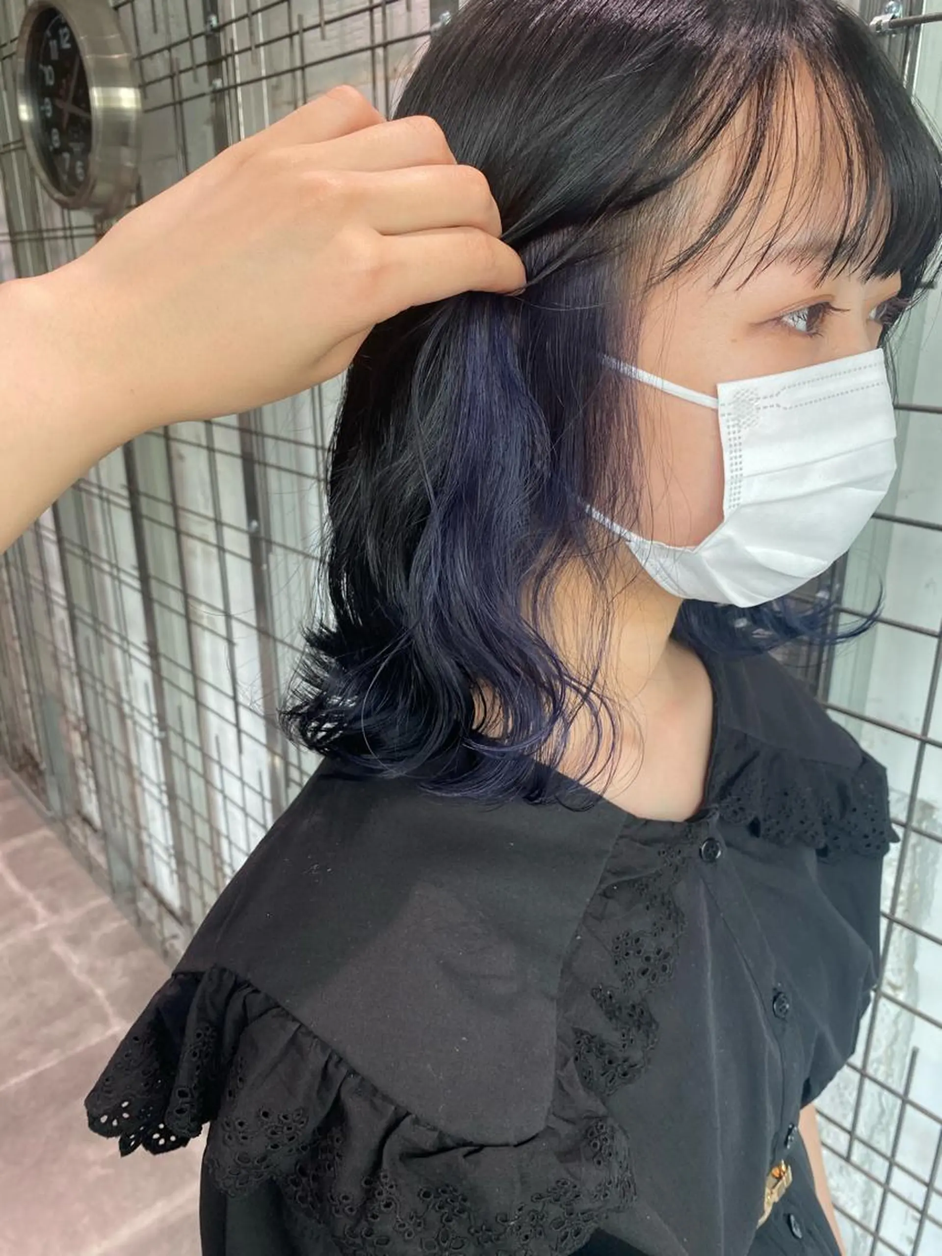 カラー ブルーカラー ブルーラベンダー ラベンダーカラー ヘアカラー AYANE 韓国ヘア /レイヤーカットのヘアスタイル